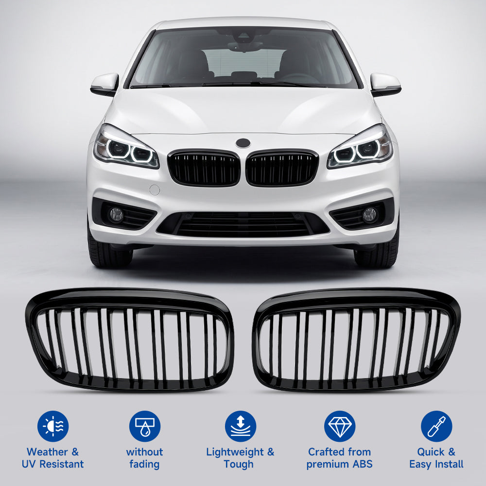 BMW 2 시리즈 Gran Tourer F45 F46 2015-2018 Gloss Black Front Grill Grille