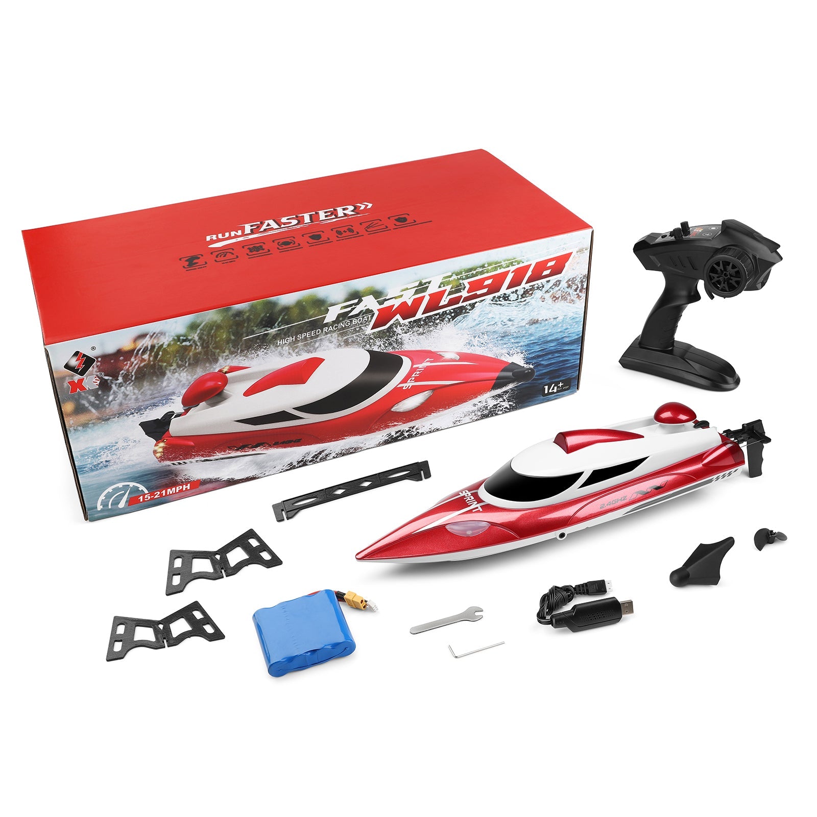 Wltoys WL918 RC Jet Boat RC Racing Boat 2.4GHz Remote Control Boat Toy Gift