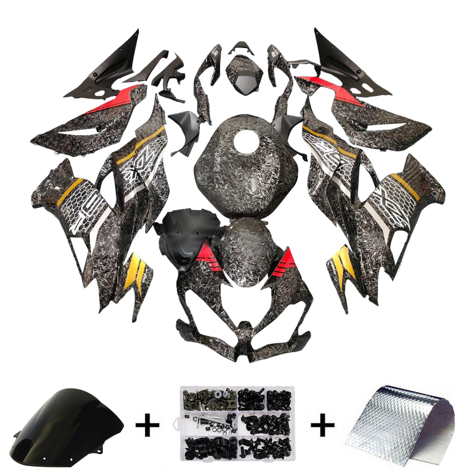 Injection Fairing Kit Bodywork Plastic ABS fit For Kawasaki ZX6R 2019-2023