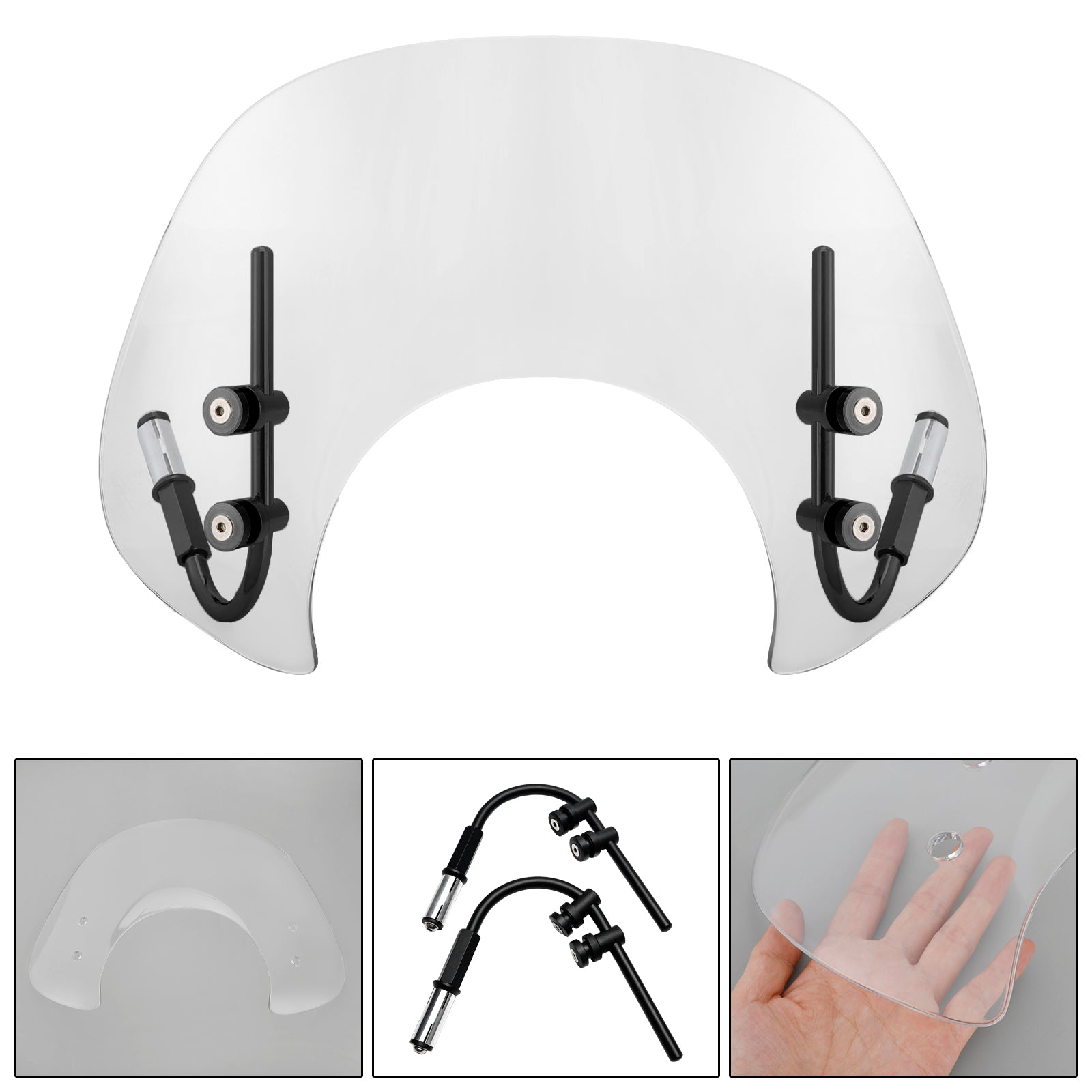 베스파 GTS250 GTS300 2017-2022 짧은 윈드실드 윈드스크린