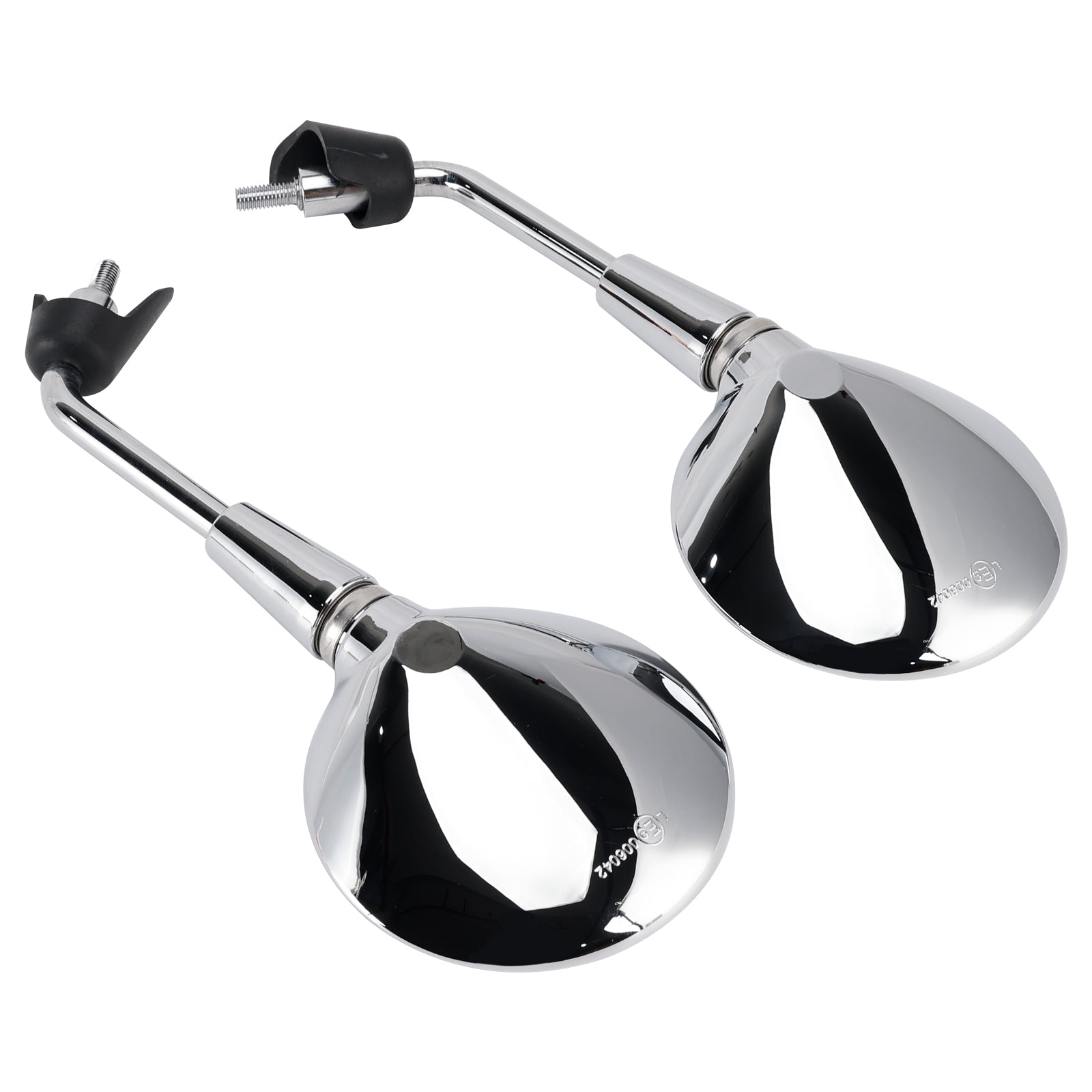 PAIR SHORTY MIRRORS CHROME FOR VESPA PRIMAVERA 50-125 SPRINT 50-150 GTS 125 300