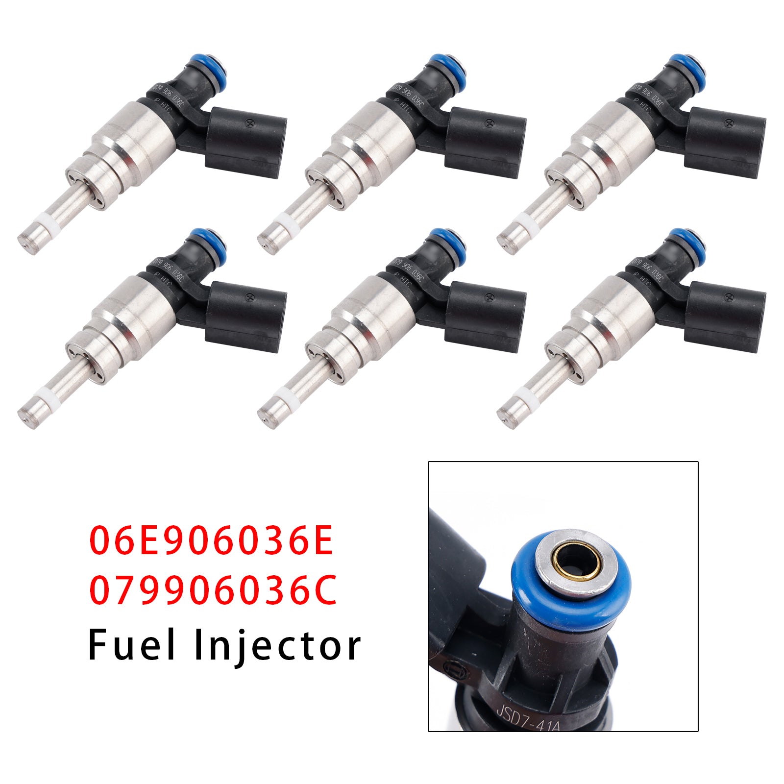 2007-2009 Audi S8 5.2 V10 6PCS Fuel Injector 0079-906-036-AA 06E906036F