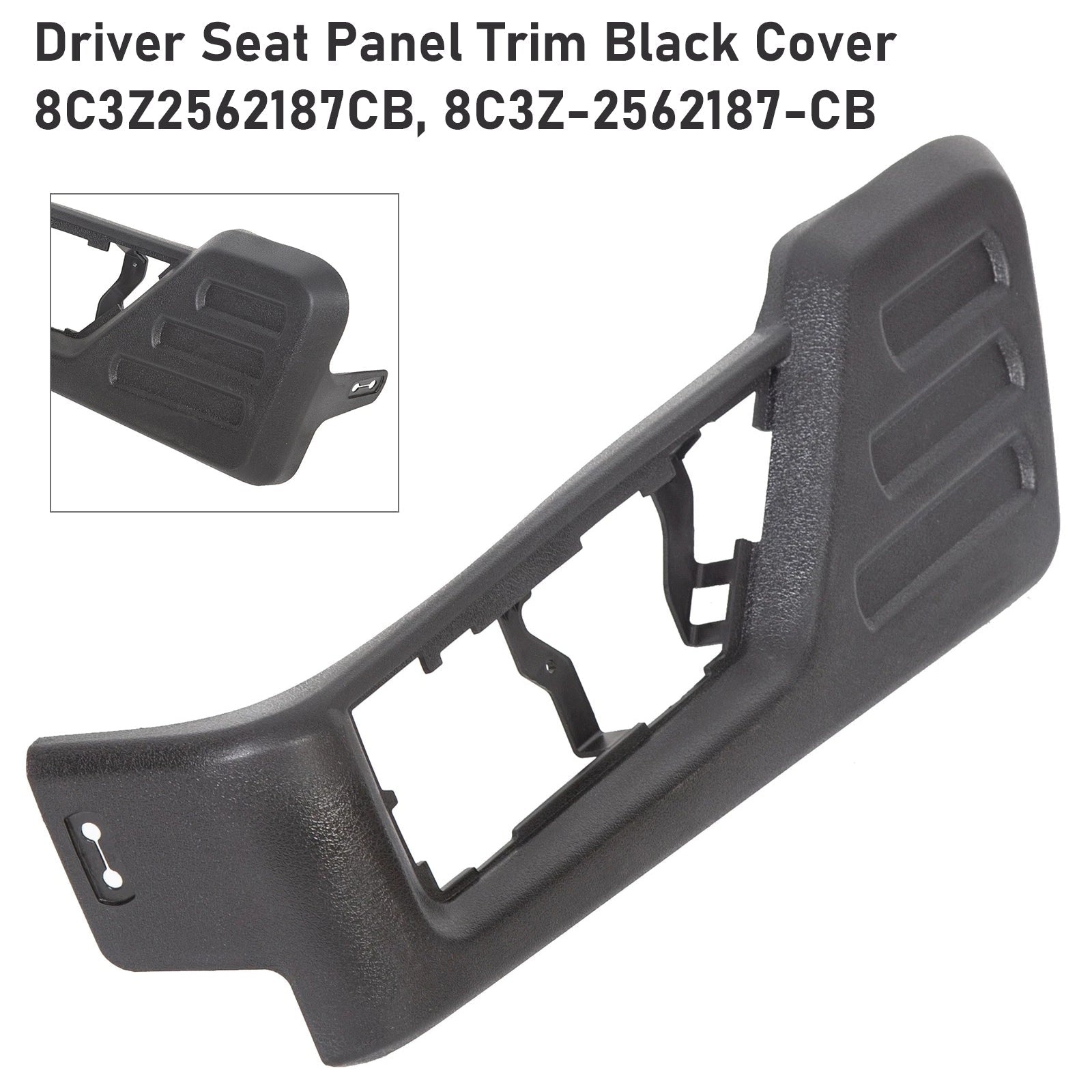 Driver Seat Panel Trim Black Cover For Ford F250 F350 F450 Super Duty 2008-2010