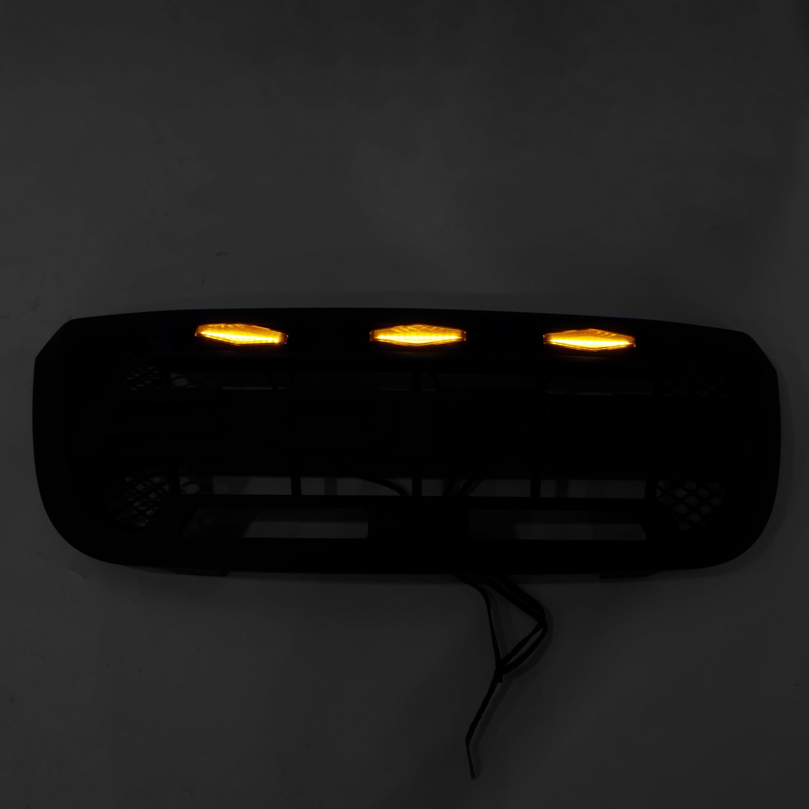 Matt Black Front Bumper Grill Grille Fit Ford Ranger 2004-2011 With LED Light