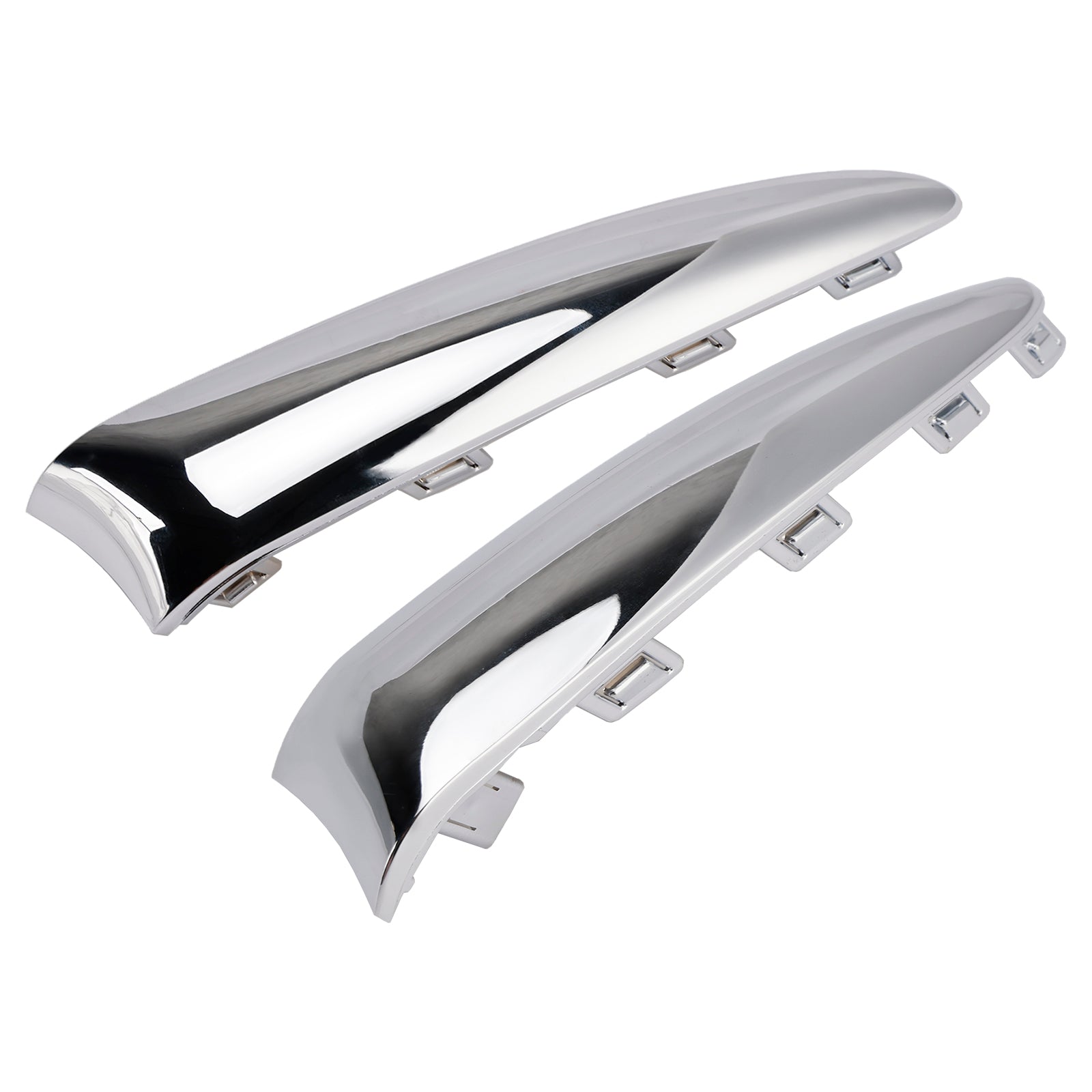 2015.08-2020 Fiat 500 Lounge Left & Right Front Bumper Moulding Chrome