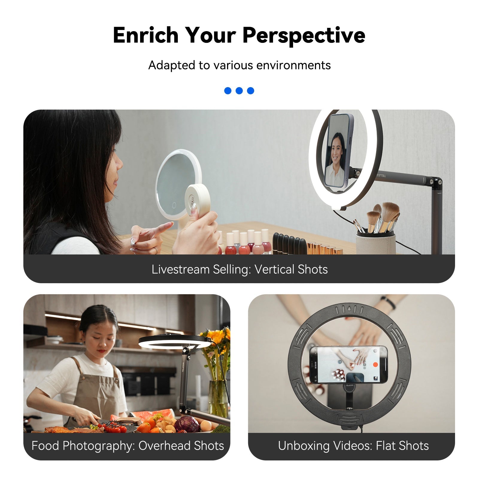 Mobile Video Live Broadcast Bracket Ring Fill Light Beauty Desktop Fill Light