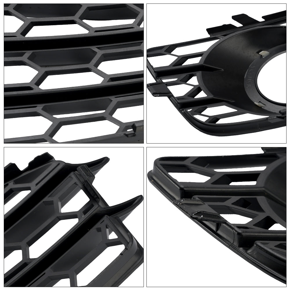 Audi A3 8P S-Line 2009-2012 Honeycomb Front Bumper Fog Light Grill Cover