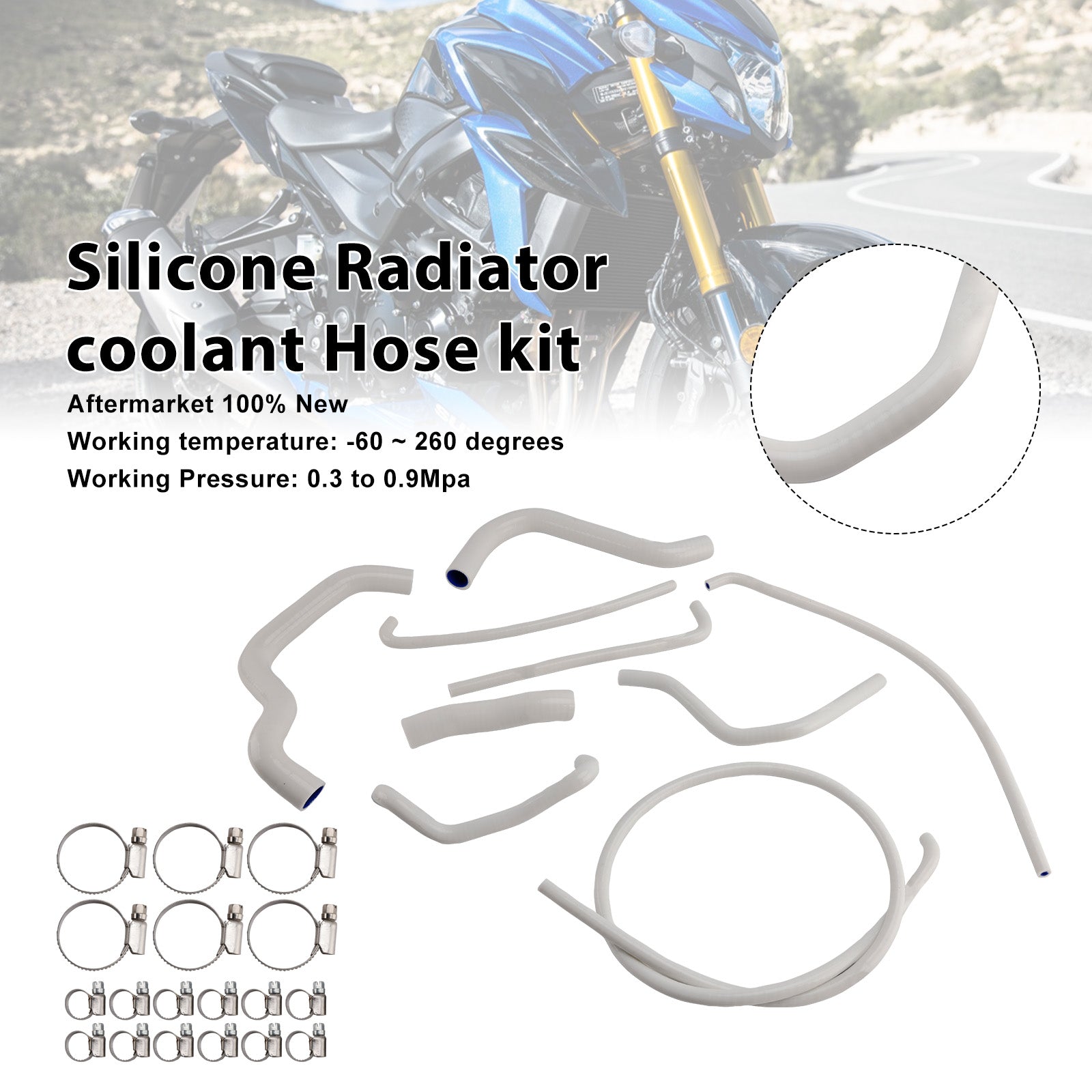 2017-2025 Suzuki GSX-S750/Z Silicone Radiator coolant Hose kit