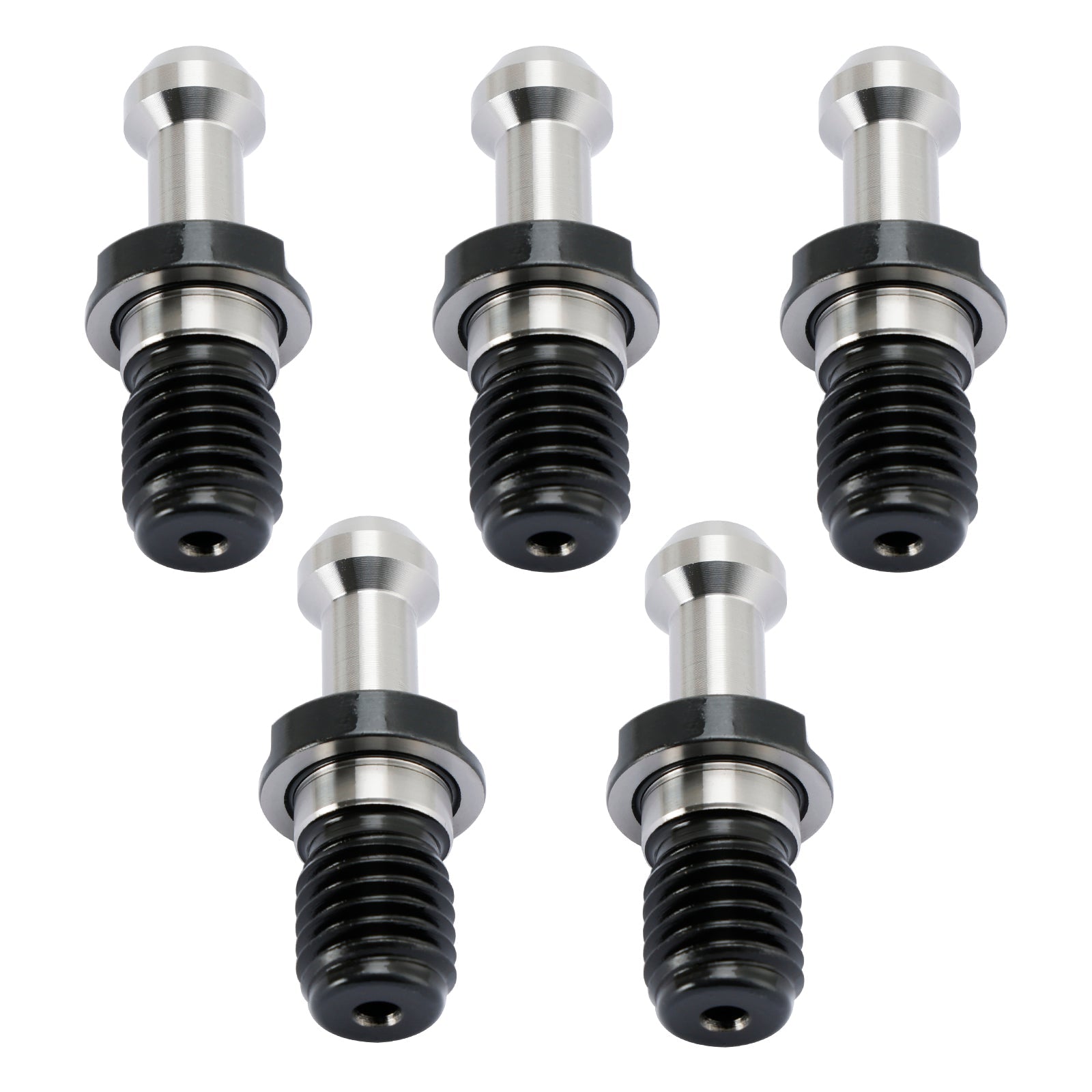 5Pcs CAT40 45๏ฝ Pull Stud Retention Knob Fits For Any Haas CAT40 CNC Silver