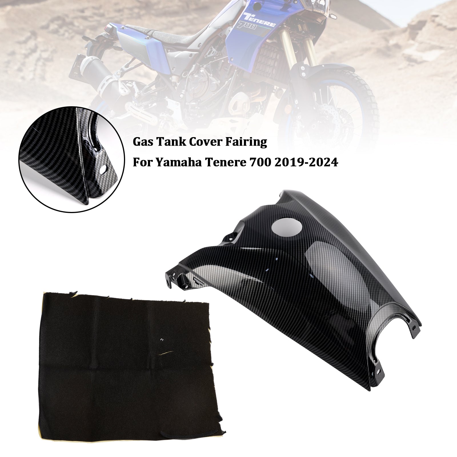 Gas Tank Cover Guard Fairing Protector For Yamaha Tenere 700 2019-2024