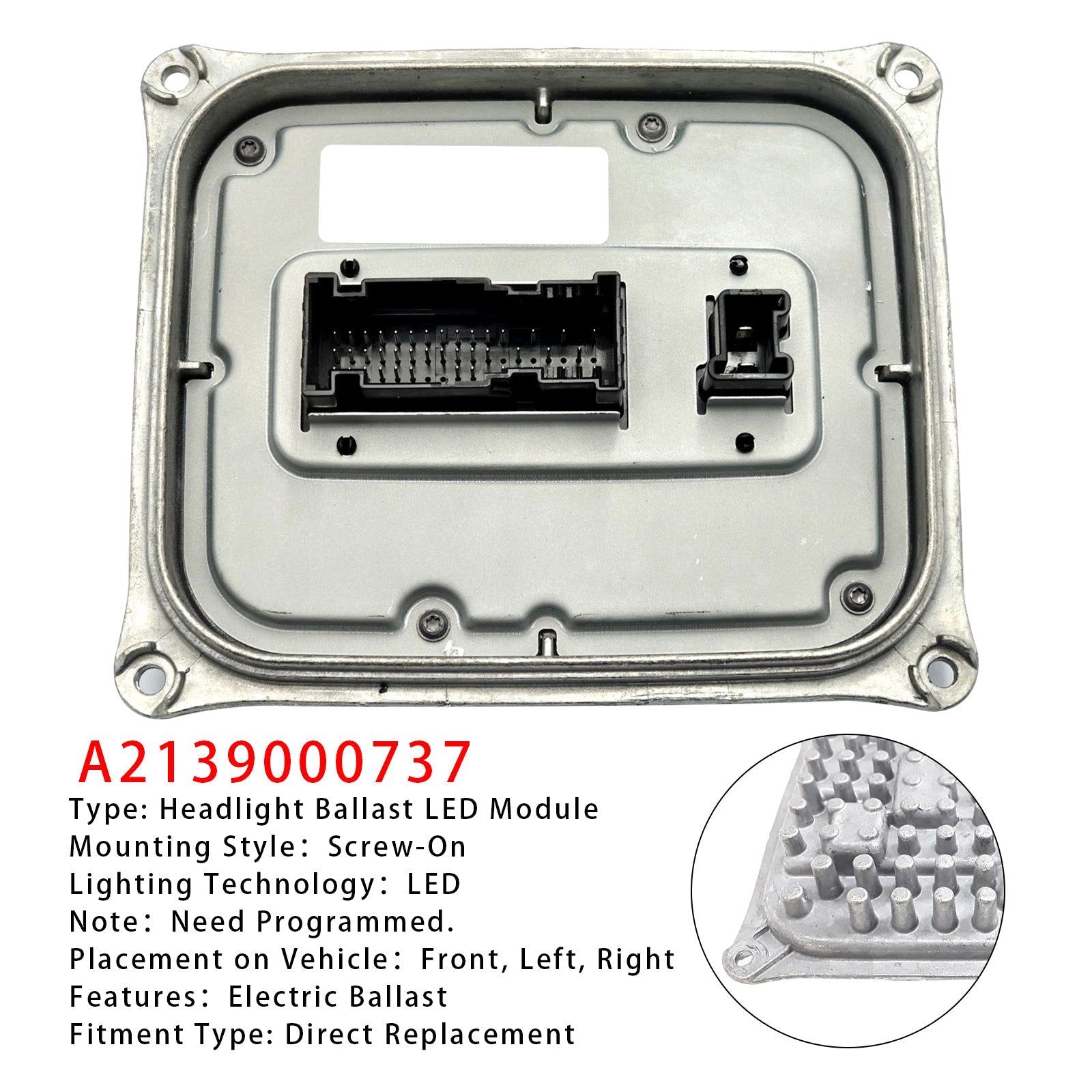 A2139000737 Headlight Control Module For Mercedes-Benz GLS GLE 2020-2023