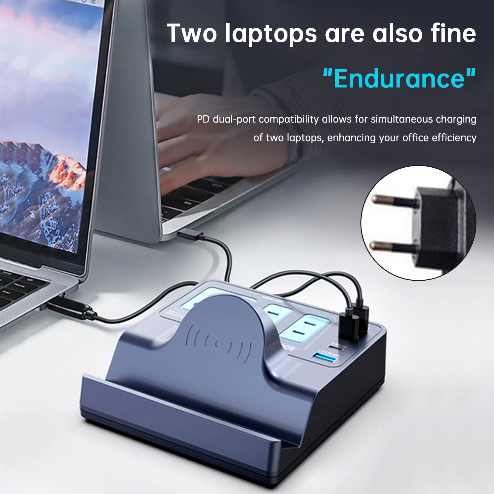 140W Smart Wireless Fast Charging Socket High Power PD100W Notebook QC Charging Mobile Phone Charger EU Plug