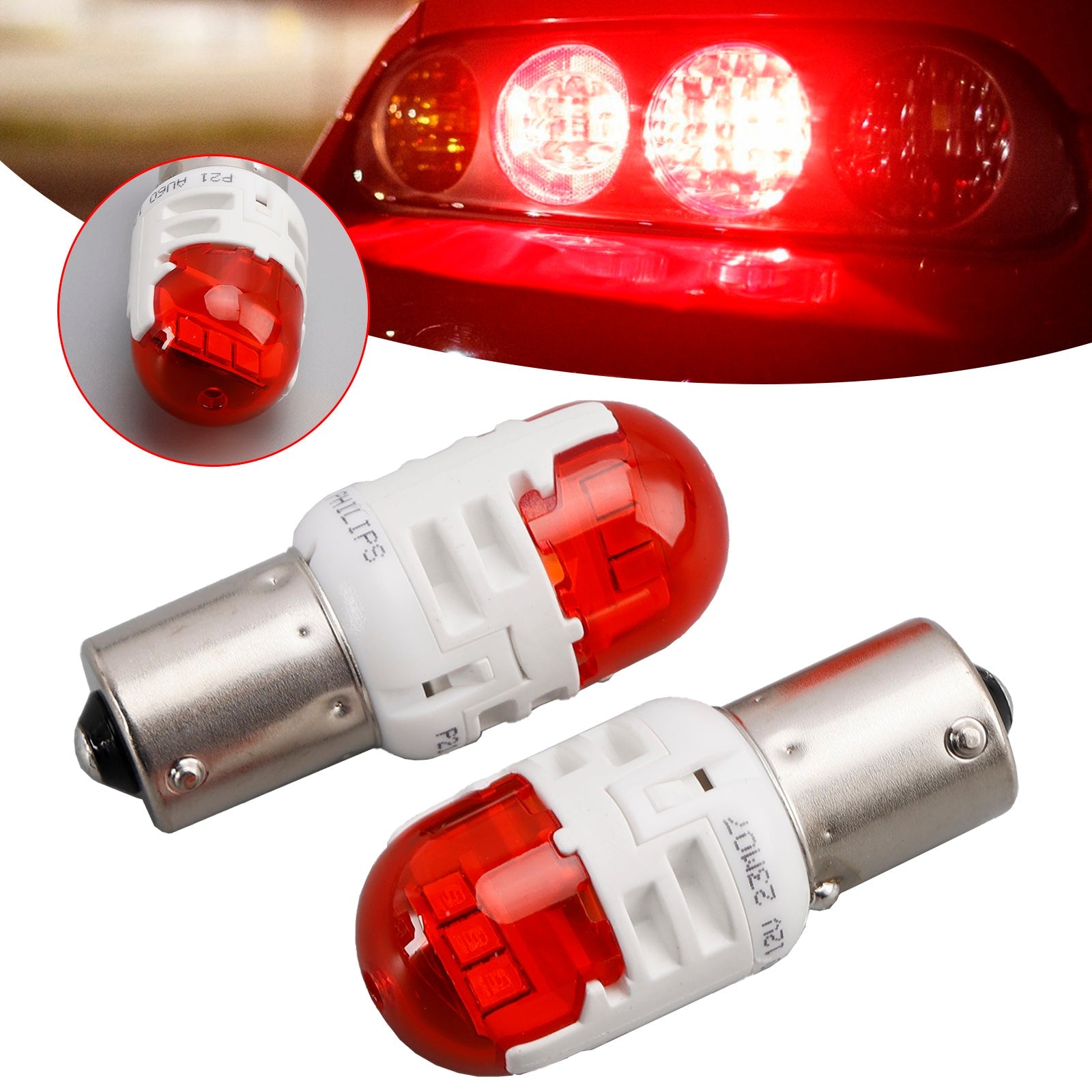 Car Light LED-AMBER Ultinon Pro6000 PY21W P21W 11498AU60 For PHILIPS