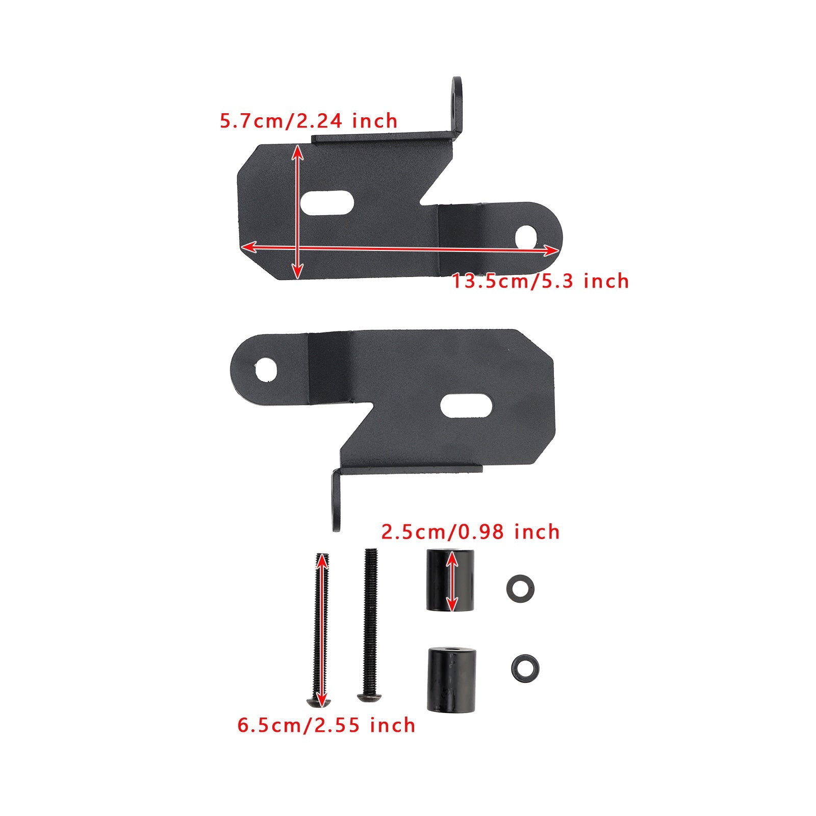 2018-2019Jeep Wrangler JL 7318 A-Pillar Black Light Mount Brackets