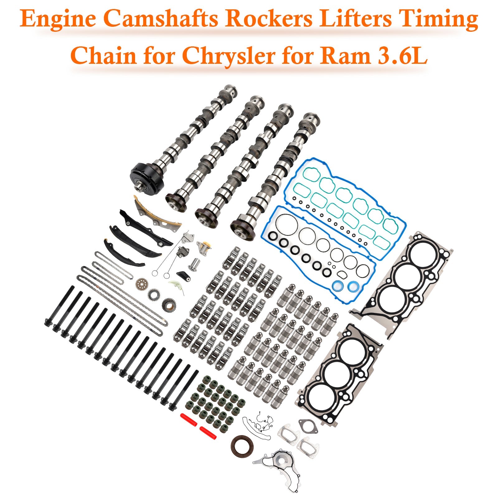 2014-2016 Jeep Cherokee 3.6L V6 Engine Camshafts Rockers Lifters Timing Chain