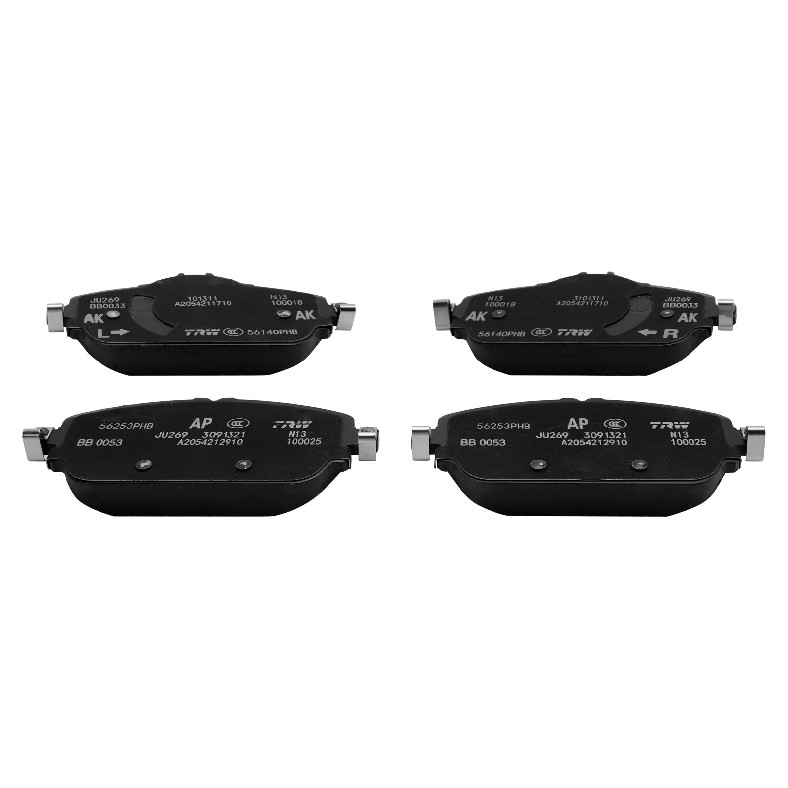 Mercedes-Benz C-Class 205 E-Class 213 Front Brake Pads A0004208903 Without Wear Sensor