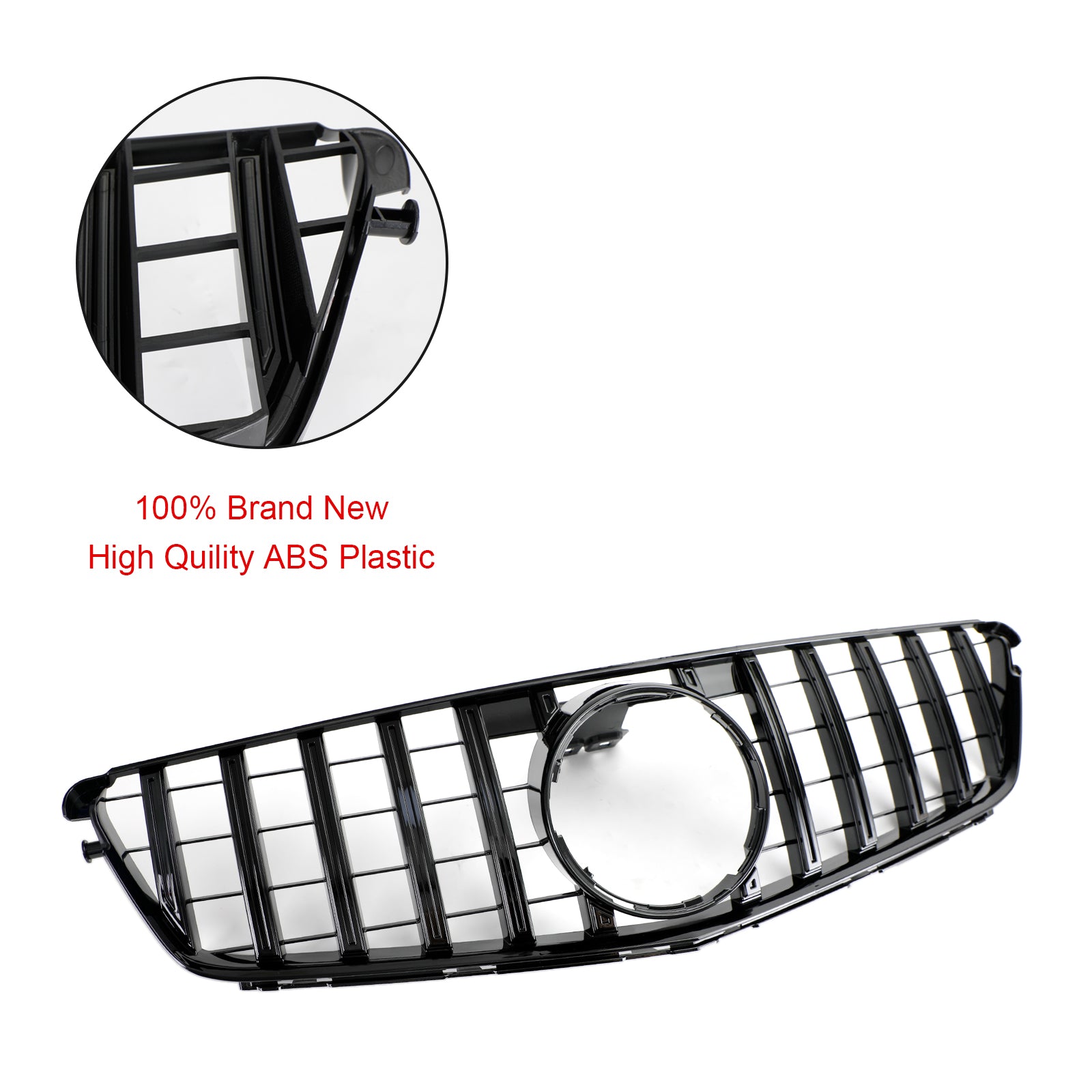 GTR Style Front Bumper Grille Grill Fit Benz C-Class W204 C300 C350 2008-2014