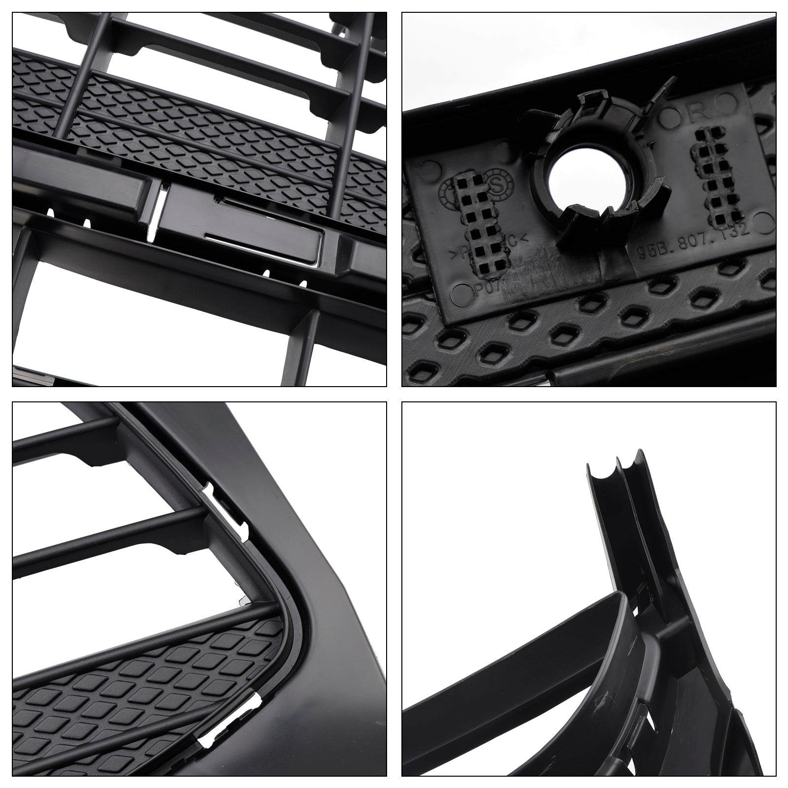 Black Front Bumper Grill Grille 95B807683H1E0 Fit Porsche Macan 2015-2018