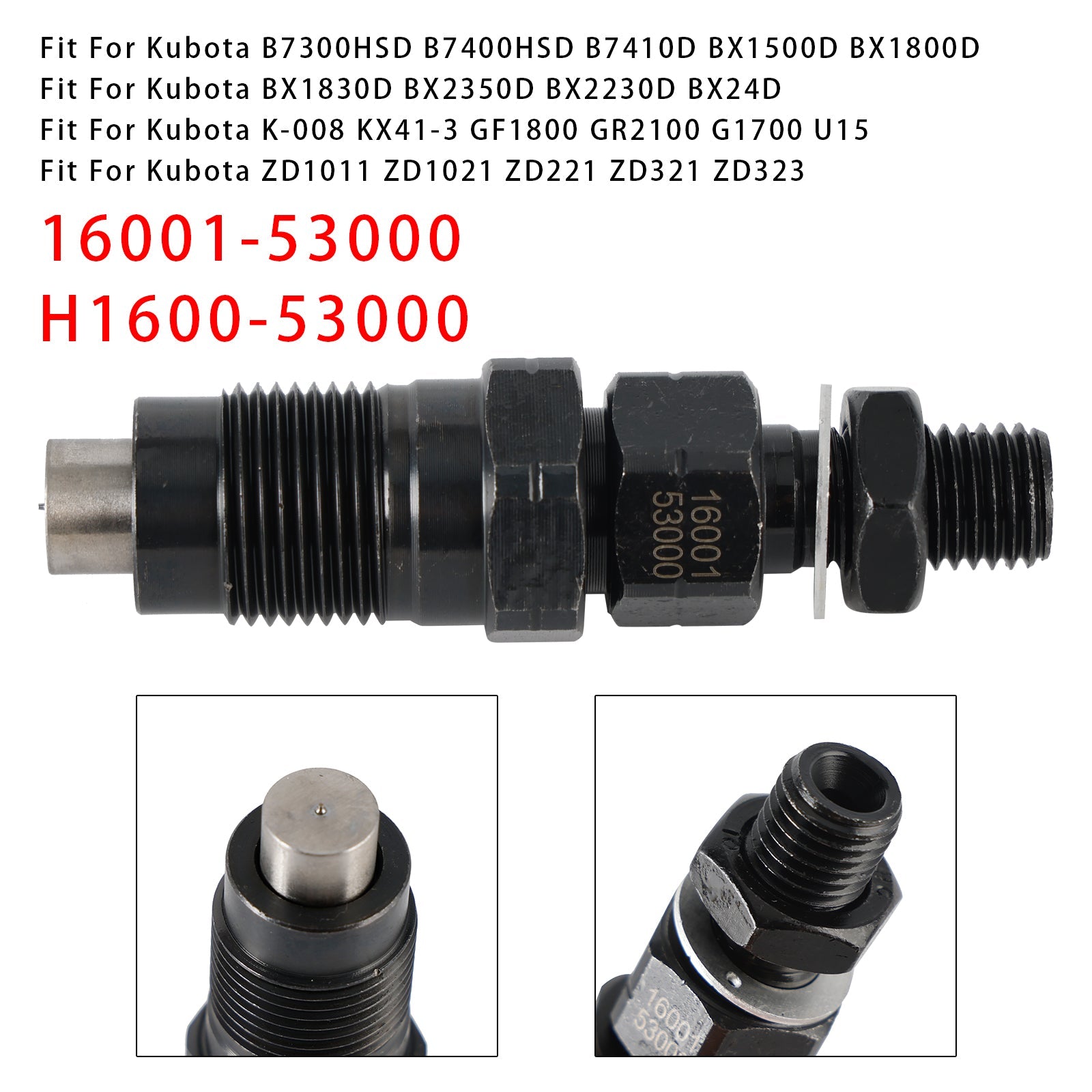 1Pcs Fuel Injector For Kubota D722 D782 BX2230D Engine 16001-53000 H1600-53000