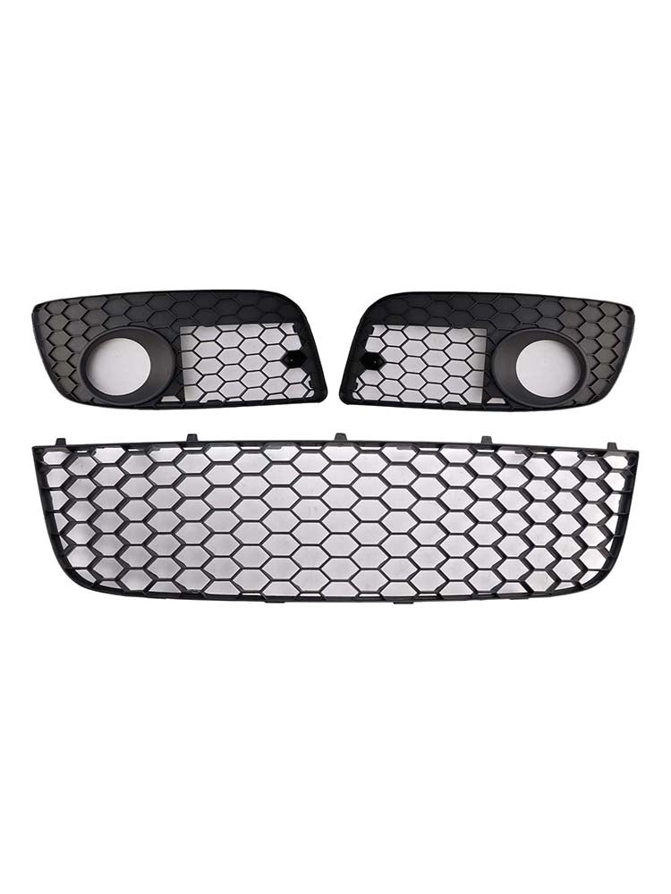 2006-2009 For VW GOLF MK5 GTI 3PCS Front Lower Bumper Grille + Fog Light Cover