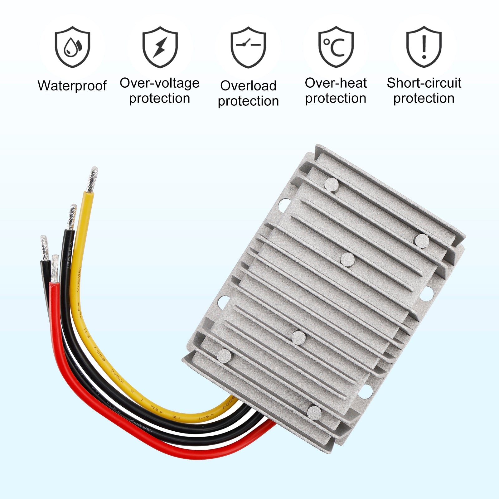 6-32V to 12V 20A DC-DC Voltage Stabilizer Car Power Supply Regulator Waterproof