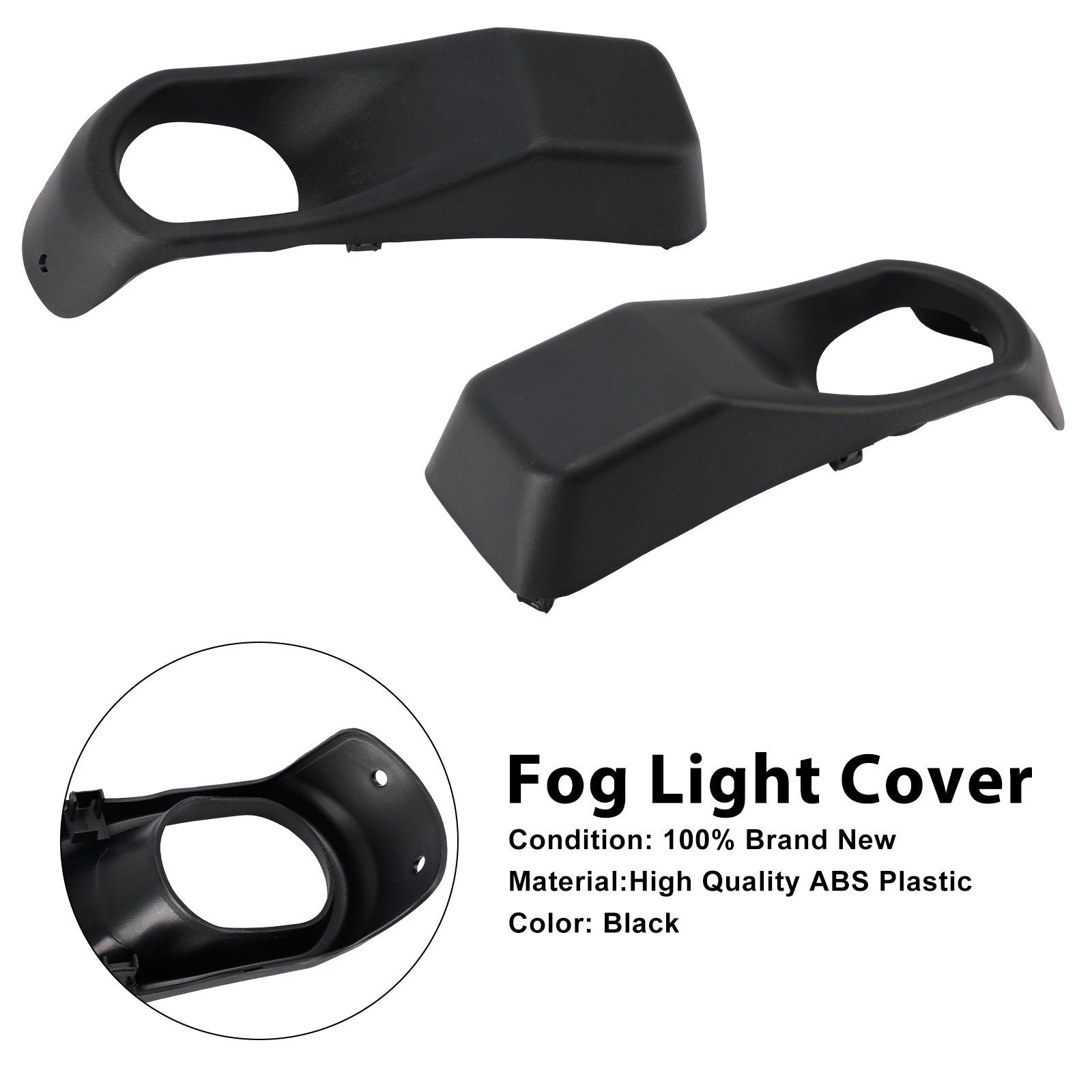 2018-2025 Jeep Wrangler JL Gladiator Pair Fog Light Bezel Trim 68295558AA