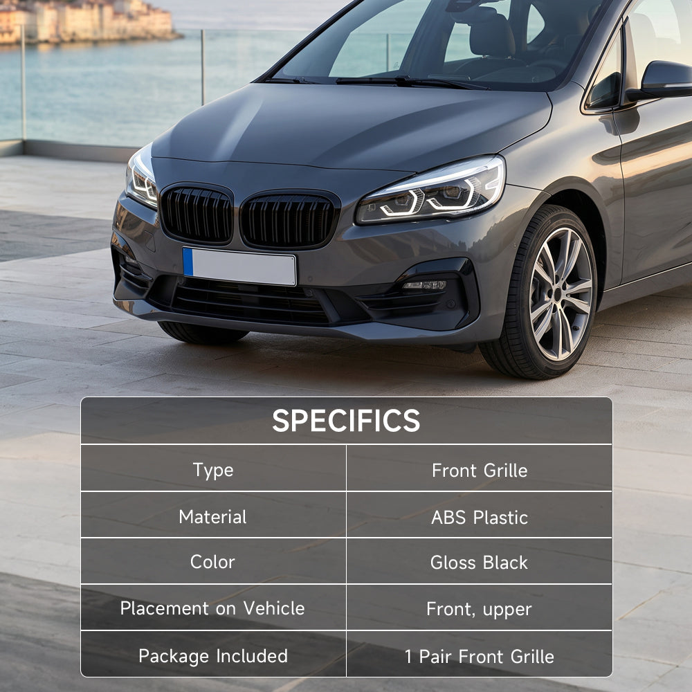 BMW 2 시리즈 Gran Tourer F45 F46 2015-2018 Gloss Black Front Grill Grille