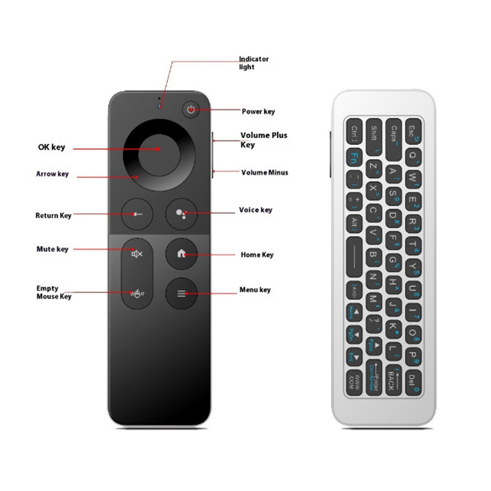 T1 Smart Voice IR learning Remote Control Wireless Mini Keyboard Remote Control