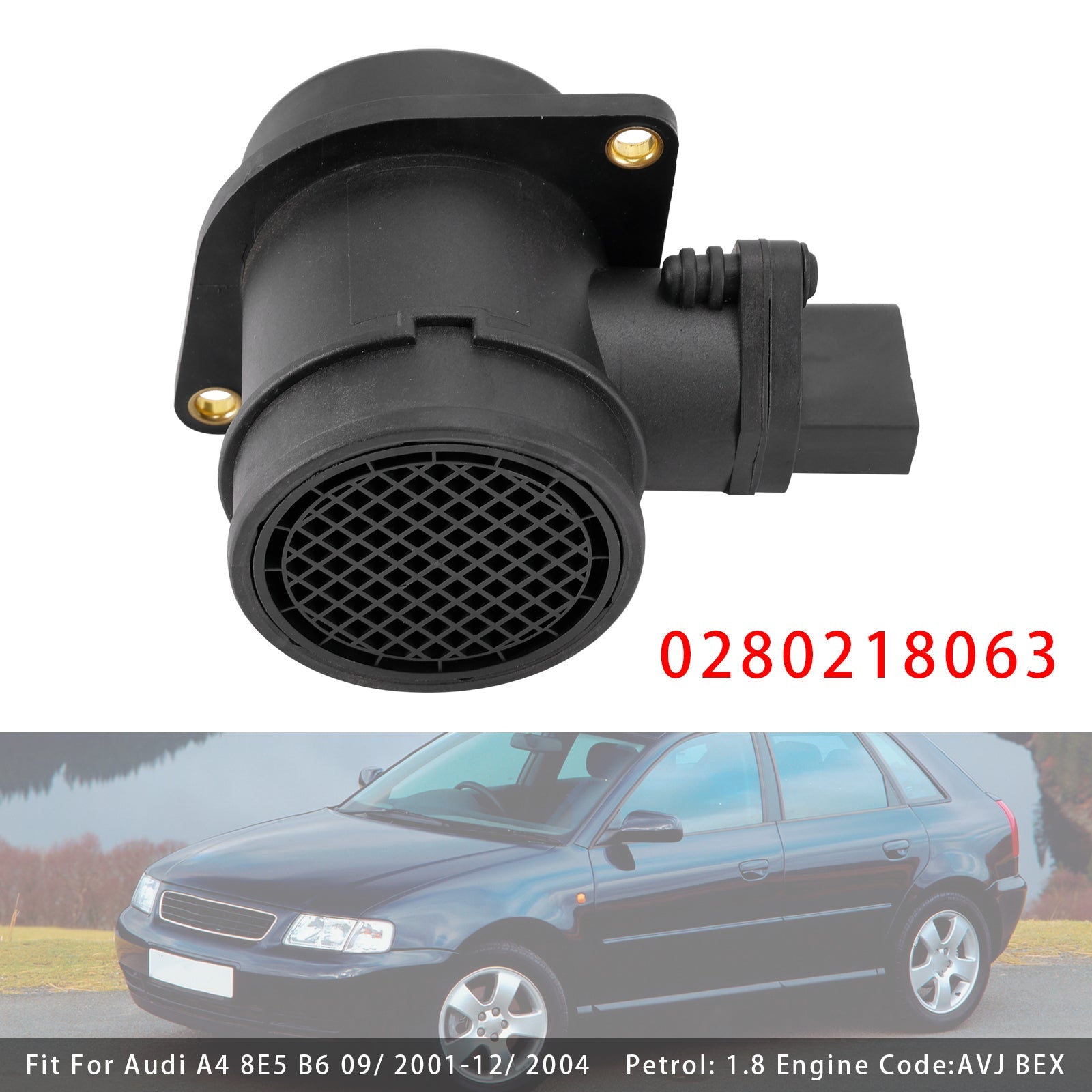 Mass Air Flow Meter Sensor For Audi A4 TT VW Golf IV Bora 1.8T 0280218063