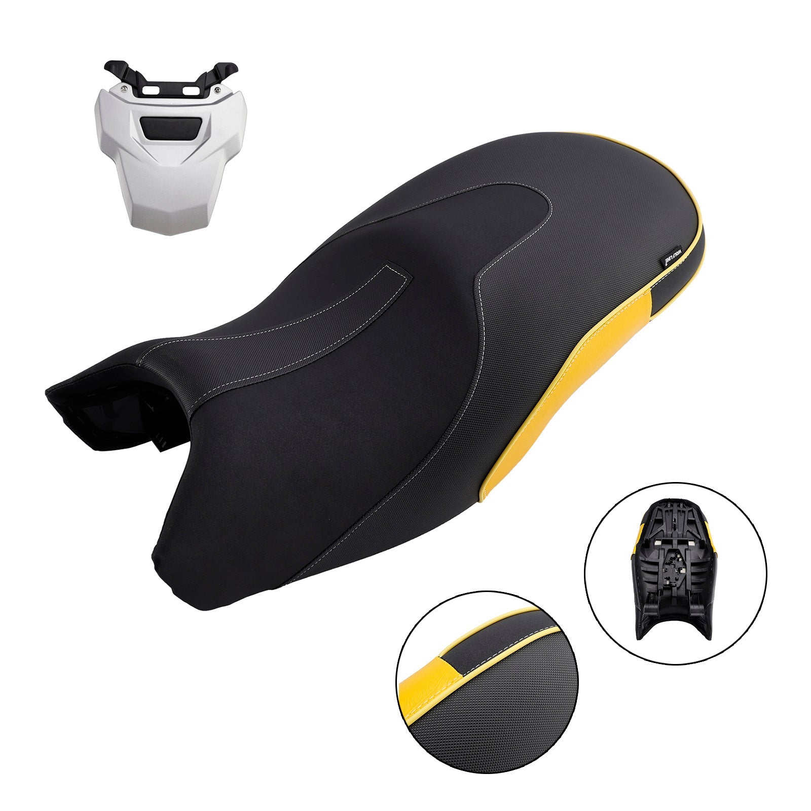 Replace Front Rear Driver Passenger Seat Yellow For Bmw R1200Gs 13-18 R1250Gs