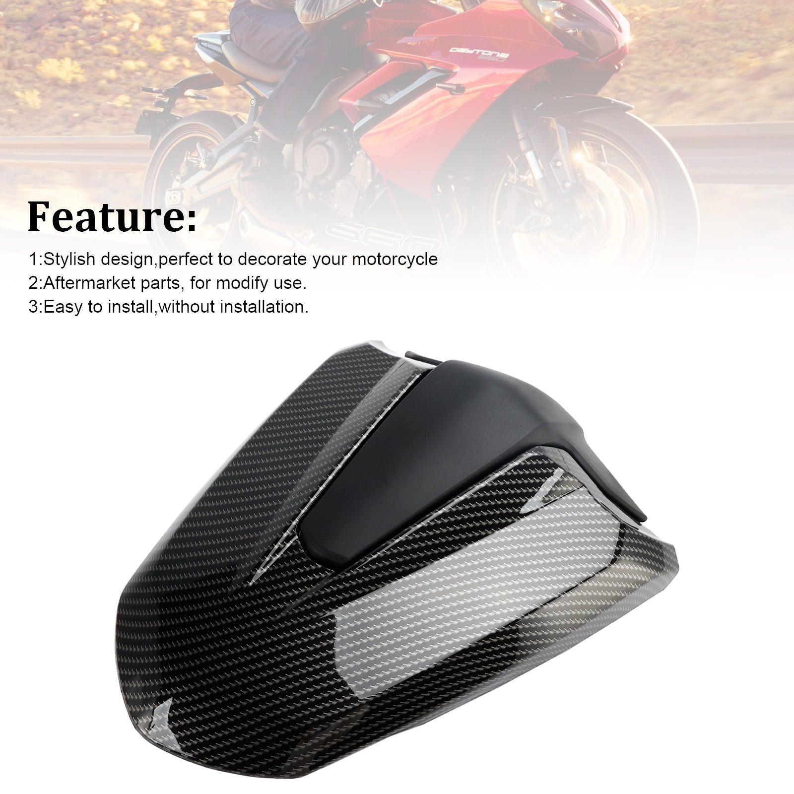 Tail Rear Seat Cover Fairing Cowl For Trident 800 Daytona 660 2024-2026