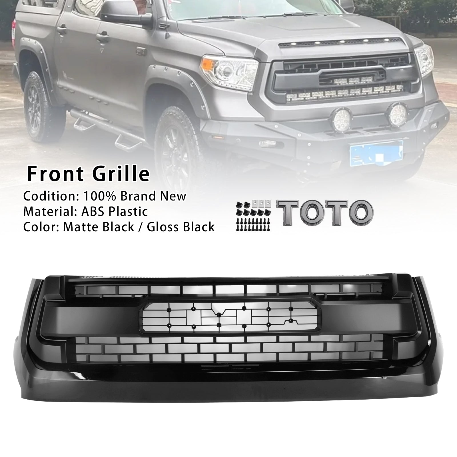 2014-2018 Toyota Tundra TRD PRO Black Honeycomb Front Grill Grille