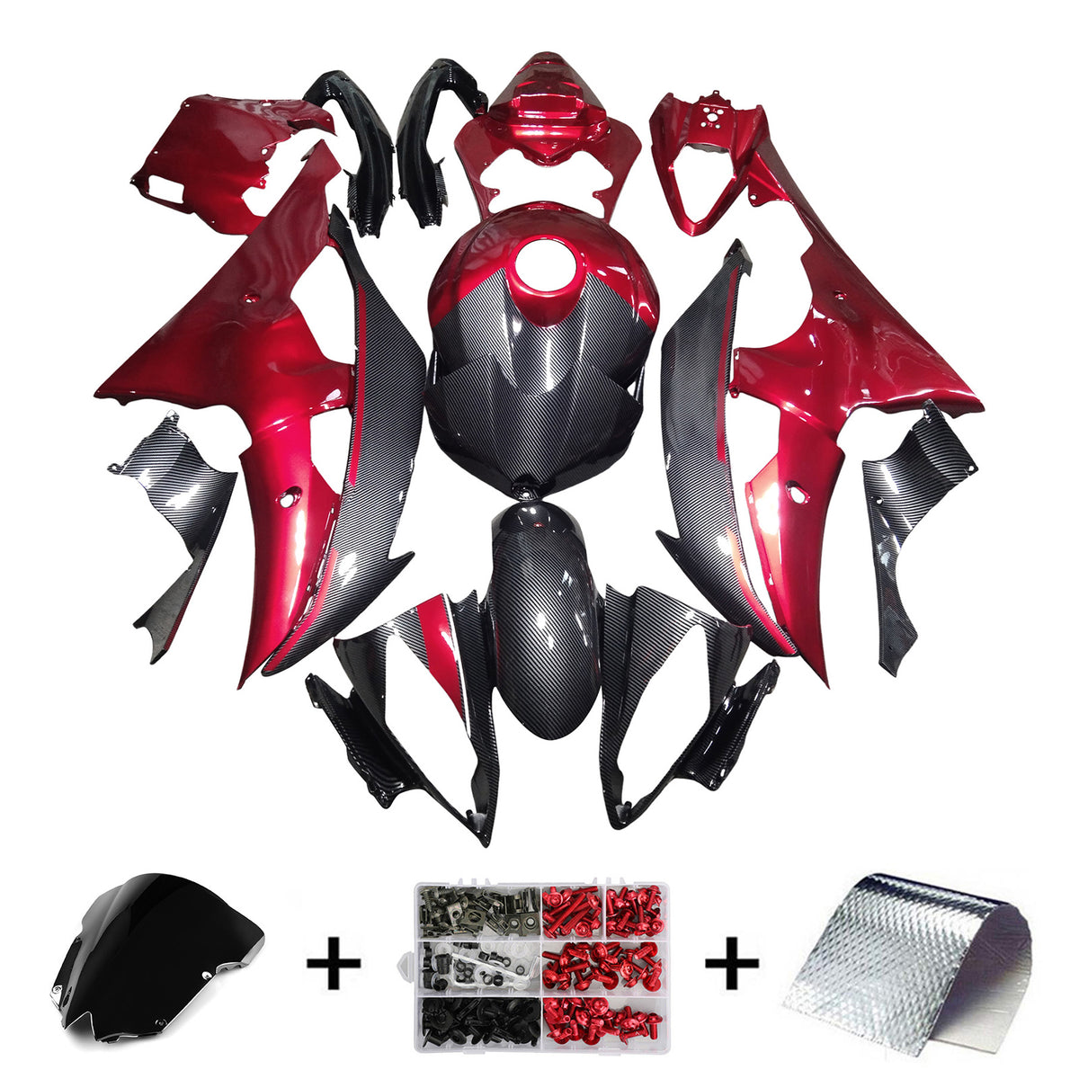 Injection Fairing Kit Bodywork Plastic ABS For Yamaha YZFR6 YZF-R6 2008-2016