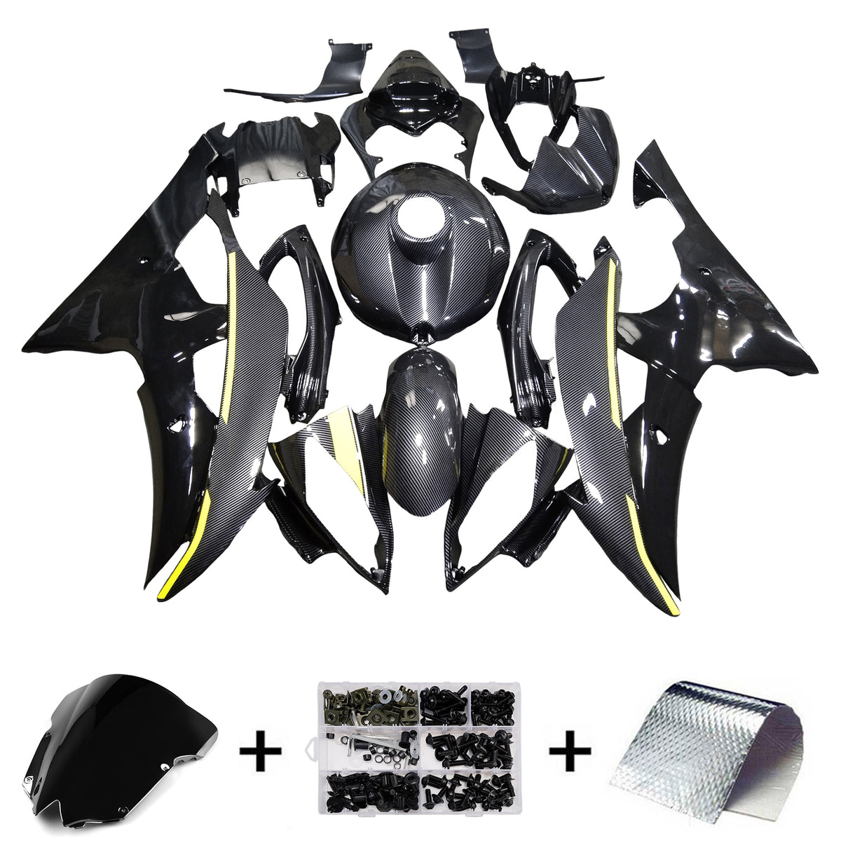 Injection Fairing Kit Bodywork Plastic ABS For Yamaha YZFR6 YZF-R6 2008-2016