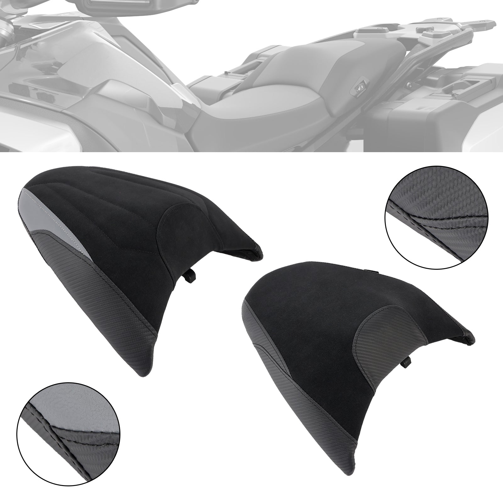2024-2025 Bmw R1300Gs R 1300 Gs Rear Seat Passenger Cushion Flat Black Gray