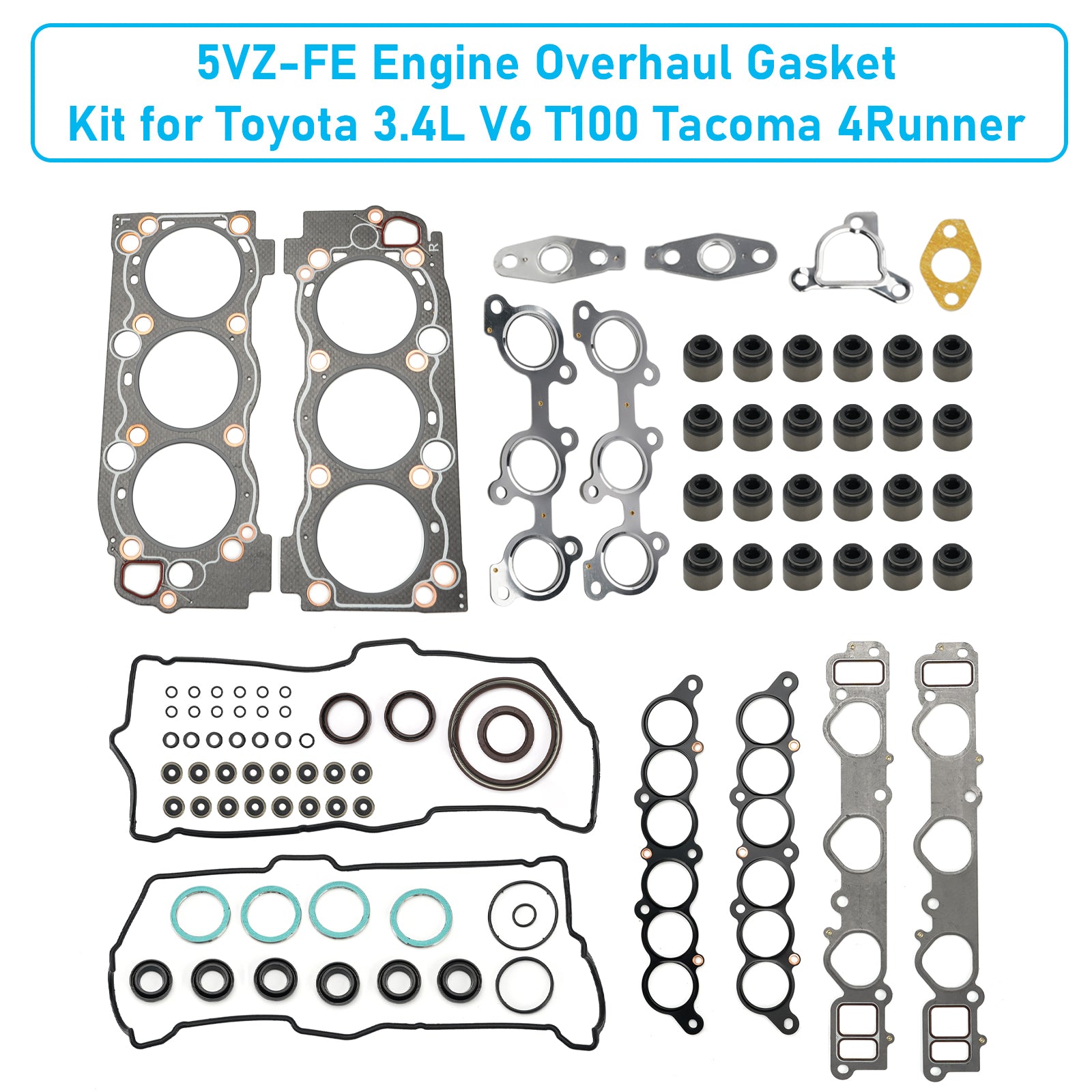 1996-2004 Toyota Land Cruiser Prado 5VZ-FE Engine Overhaul Gasket Kit 04111-62130