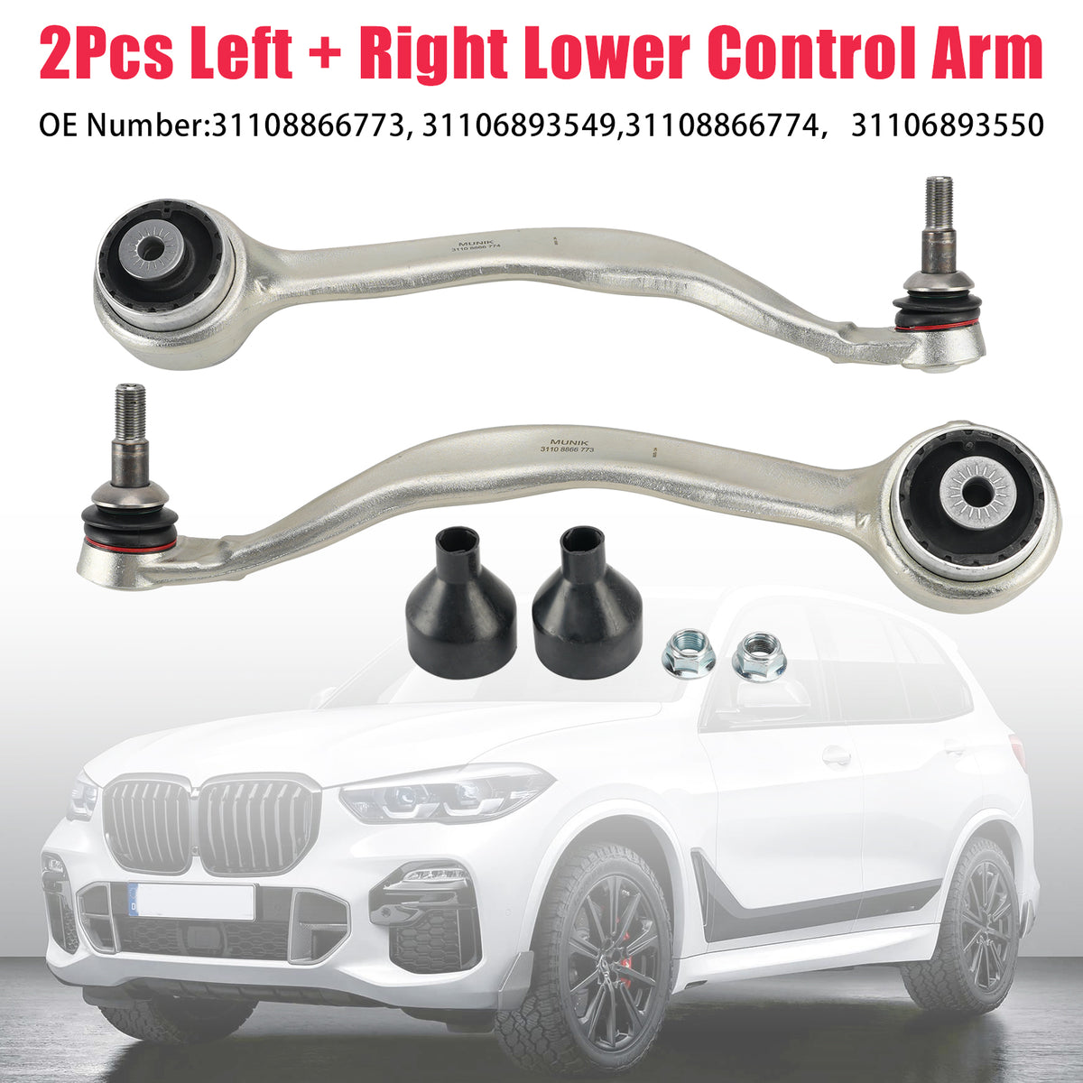 2019-2024 BMW X5 G05 X6 G06 X7 G07 2Pcs Left + Right Lower Control Arm