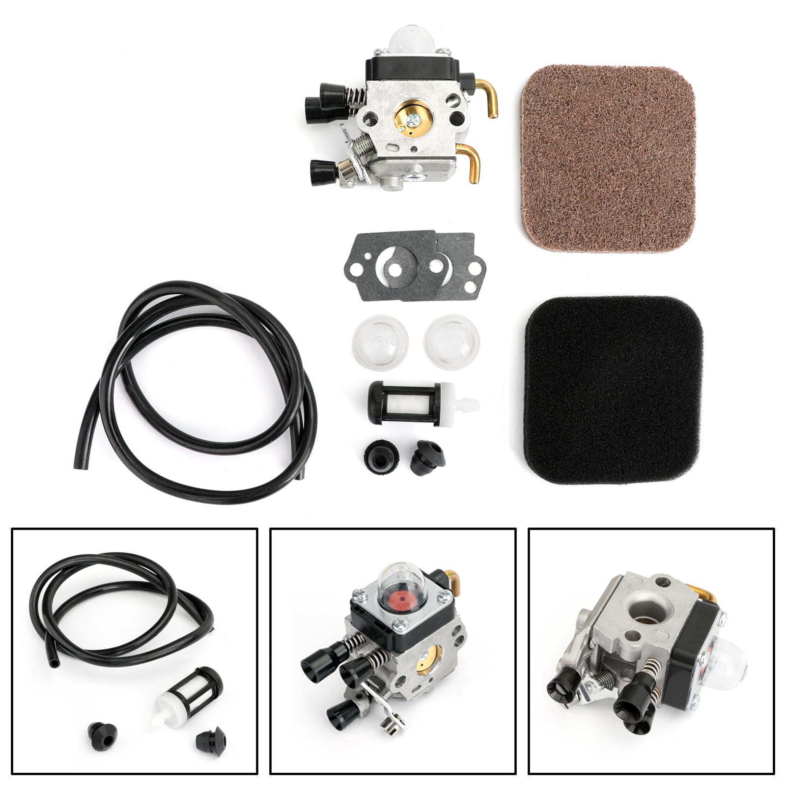 Carburetor For Stihl FS85 FS75 FS80 KM55 HS75 HS80 HS85 Carb Air Fuel Filter Kit