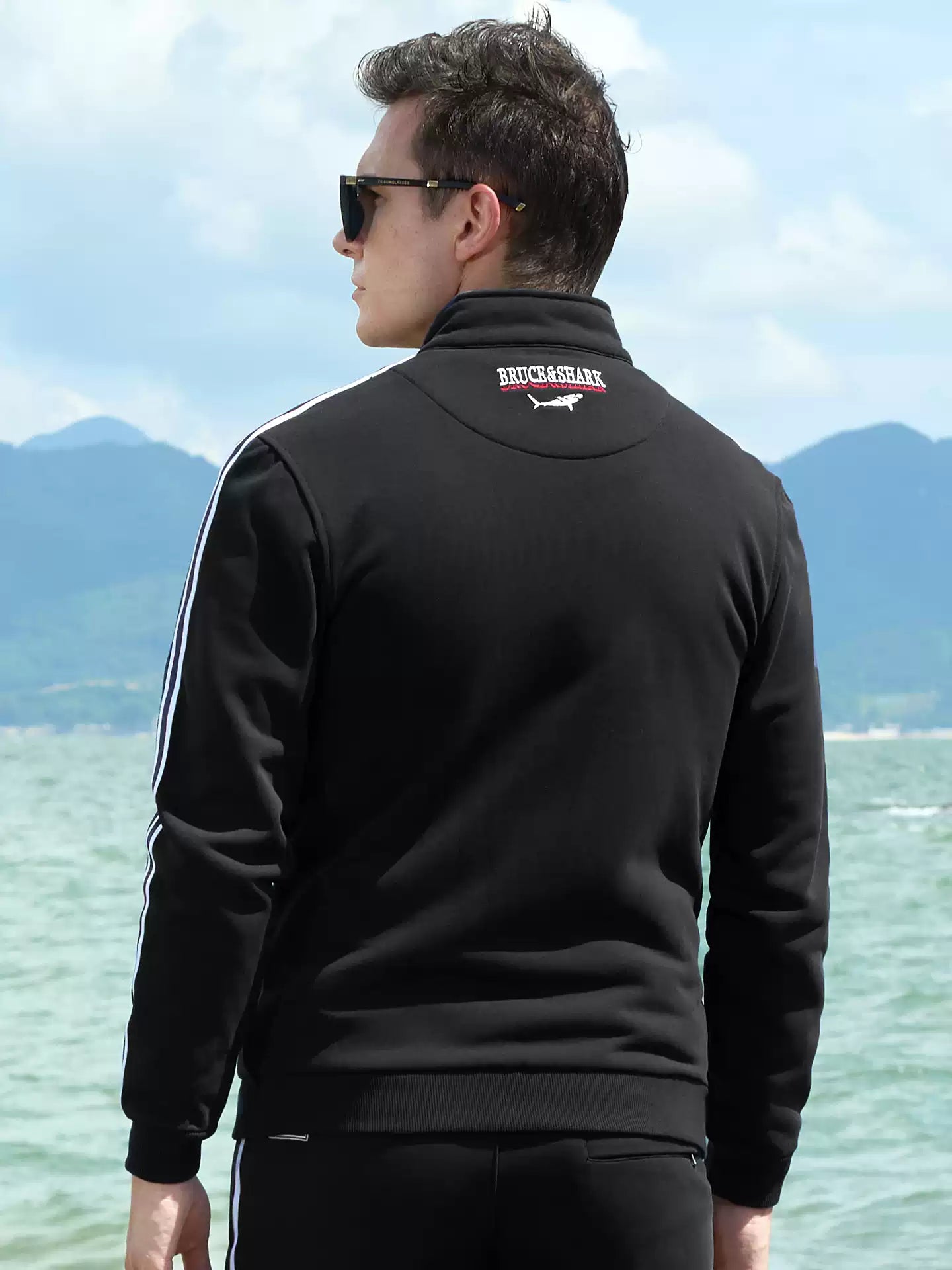 Bruce & Shark Autumn/Winter New Trend Men's Loose Hoodie Brand Plus Size Thickened Cardigan