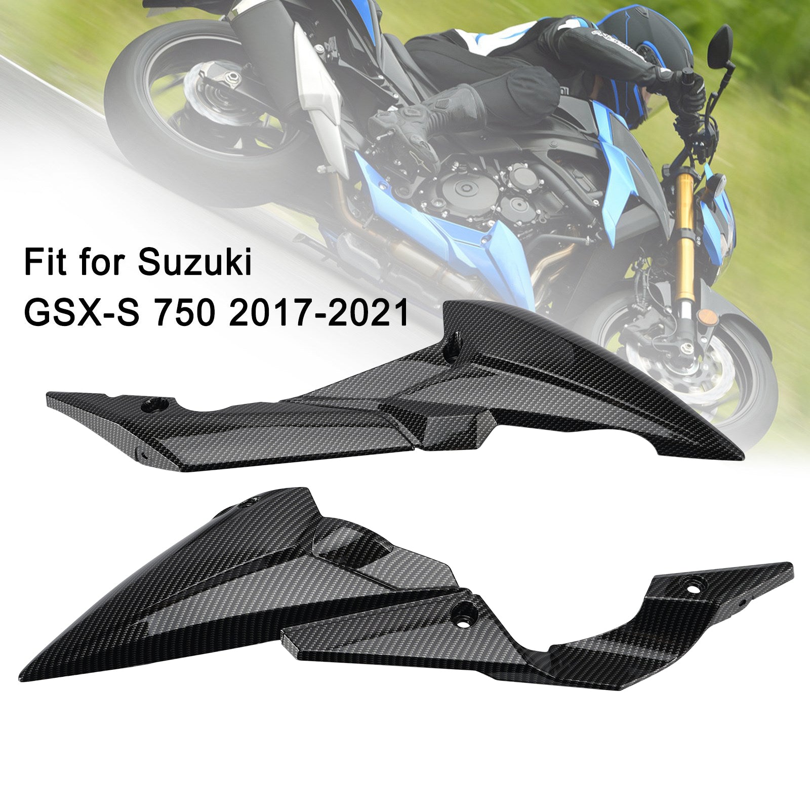 Carenado protector de vientre de aceite inferior para Suzuki GSXS GSX-S750 2017-2021 carbono