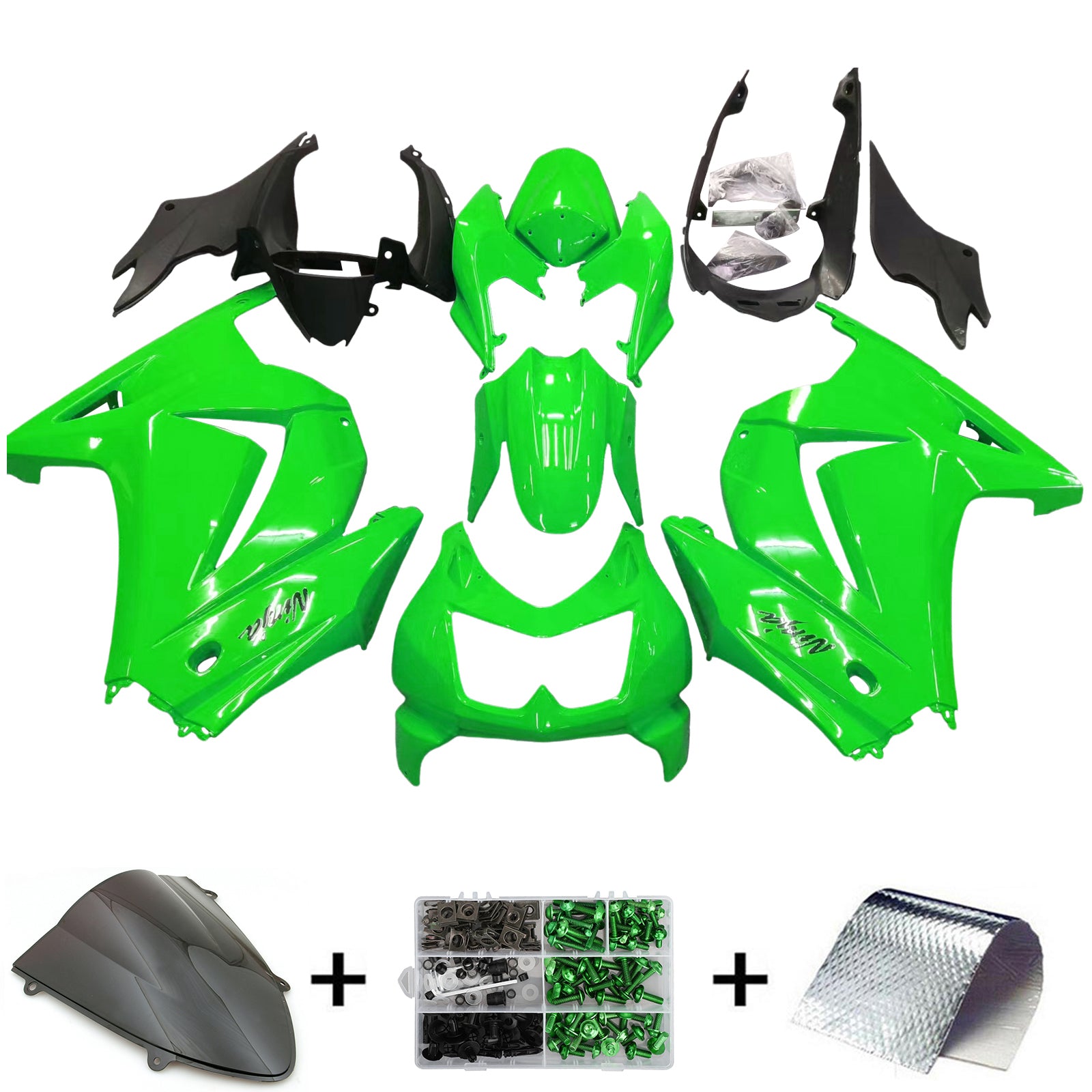 2008-2012 EX250 / Ninja 250R Bodywork Fairing ABS Injection Molded Plastics 4 Colors Generic