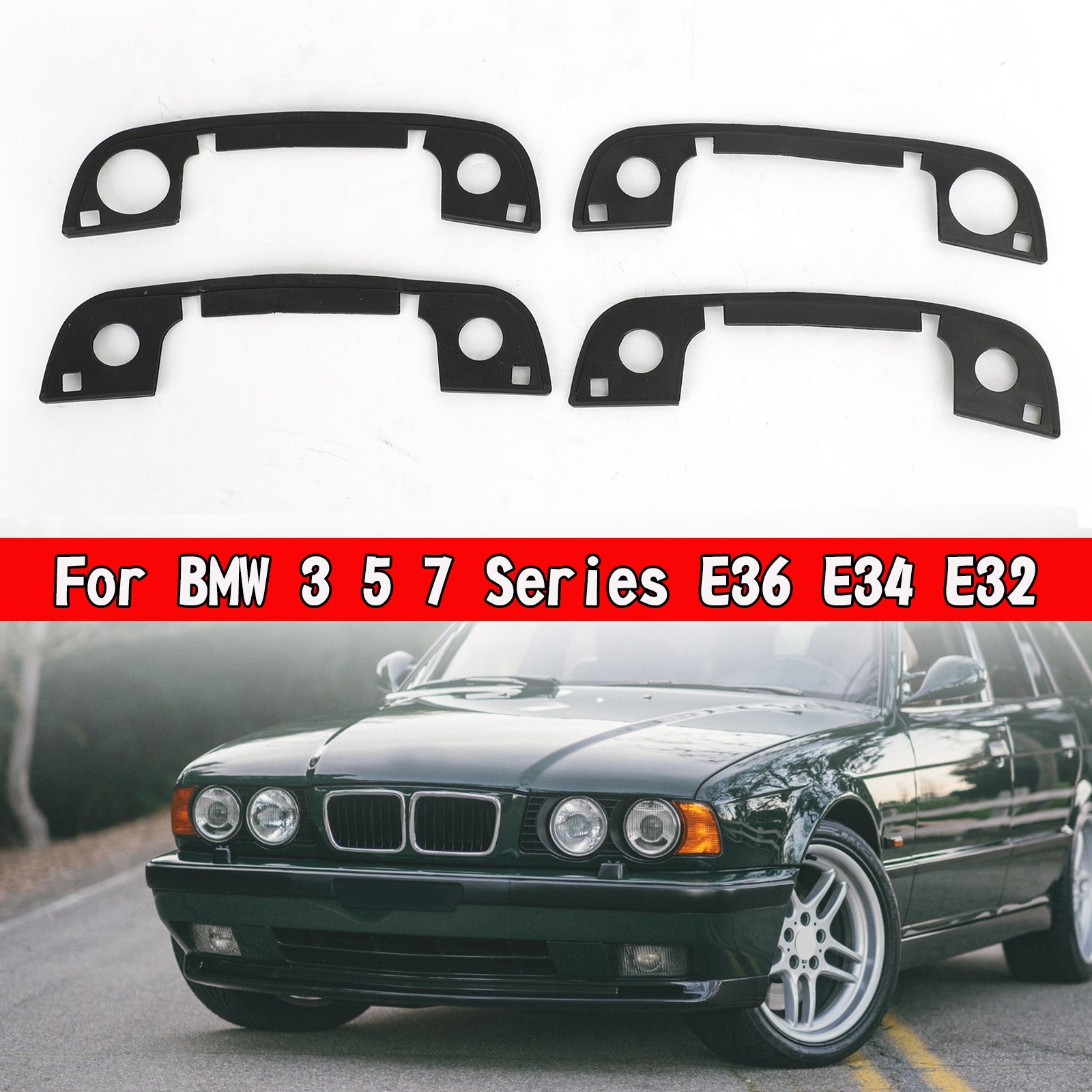 4x Door Handle Gasket Rubber Seals For BMW 3 5 7 Series E36 E34 E32