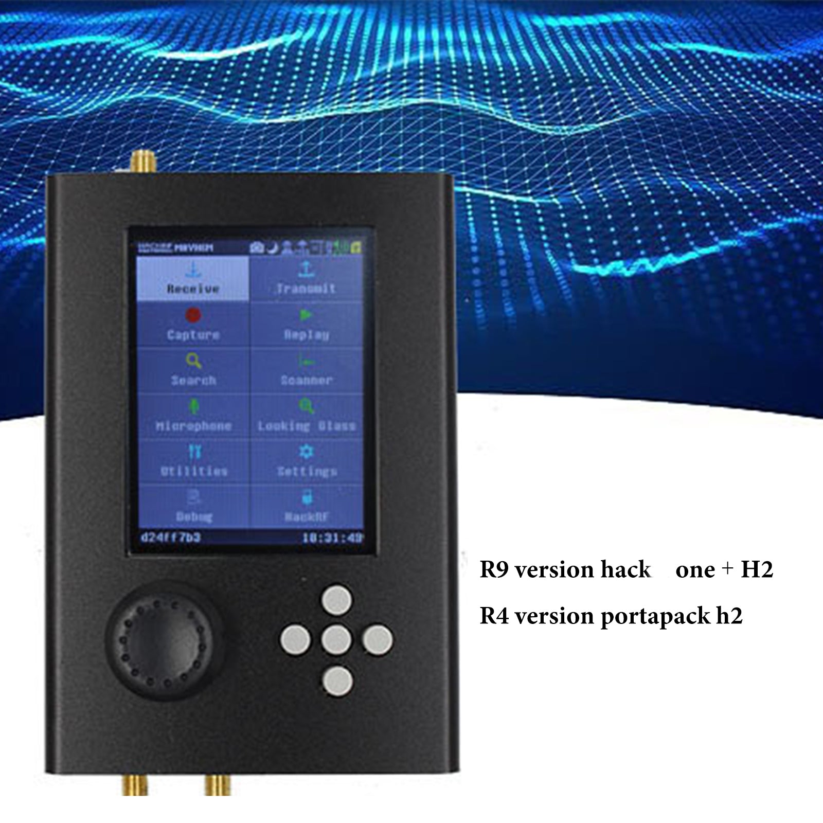 3.2" V1.7.3 Portapack H2 1MHz-6GHz SDR Software Defined Wireless Black
