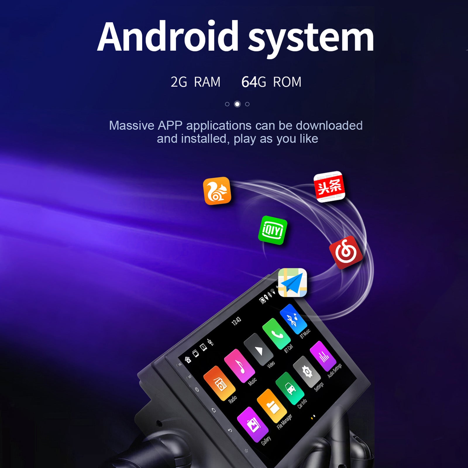 7" Android 10 GPS WiFi Bluetooth Car Stereo MP5 Player Carplay + 4 LED Camera