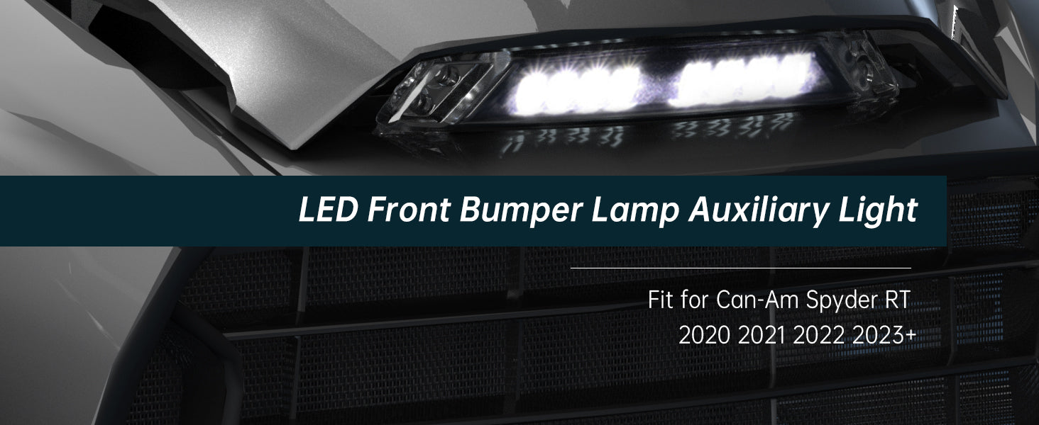 Can-Am Spyder RT 2020, 2021, 2022-2023용 LED 프론트 범퍼 램프 보조등 219400991, LED 보조등 포함