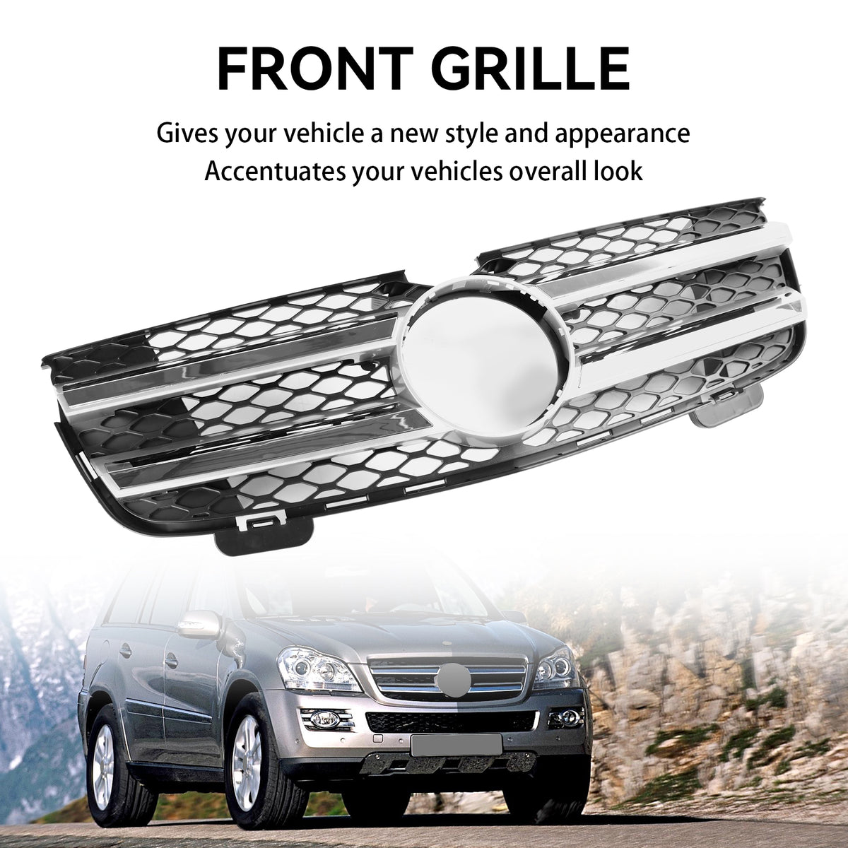 Mercedes Benz GL-Class X164 GL320 2007-2009 Front Bumper Grille Grill Chrome