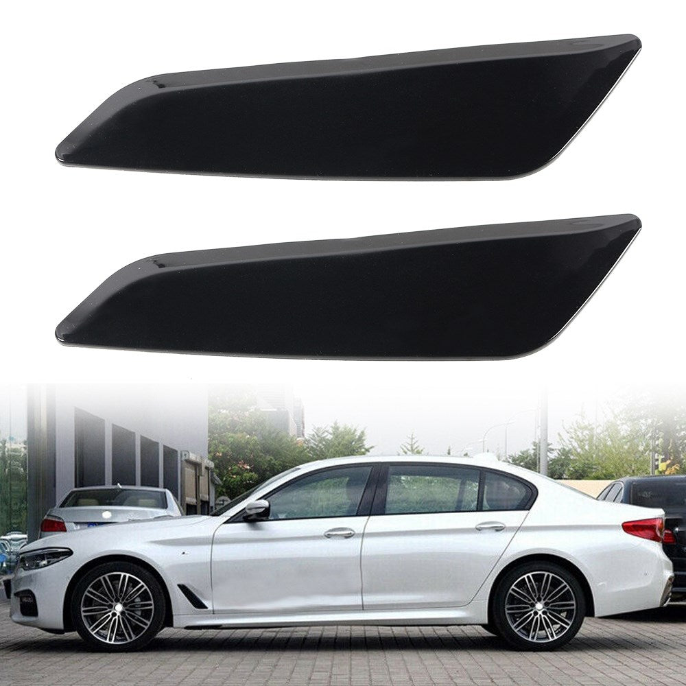 Gloss Black Fender Side Air Vent Cover Trim For BMW 5 Series 2017-2023