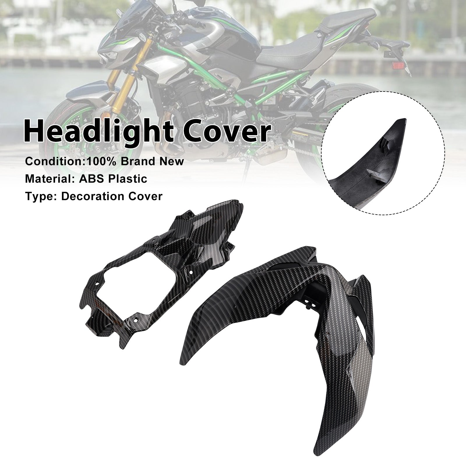 2025-2026 For Kawasaki Z900 Front Nose Headlight Cover Fairing