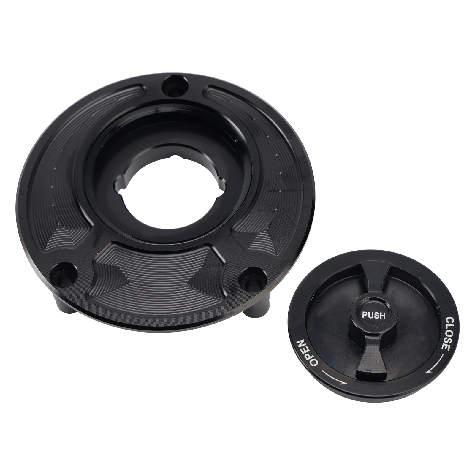 CNC Black Keyless Fuel Filler Cap For Yamaha FZ1 FZ6 FZ8 YZF R1 R6 R3 FZR 750