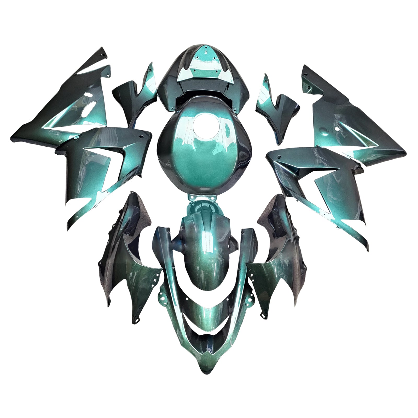 Injection Fairing Kit Bodywork Plastic ABS fit For Kawasaki ZX10R 2004-2005